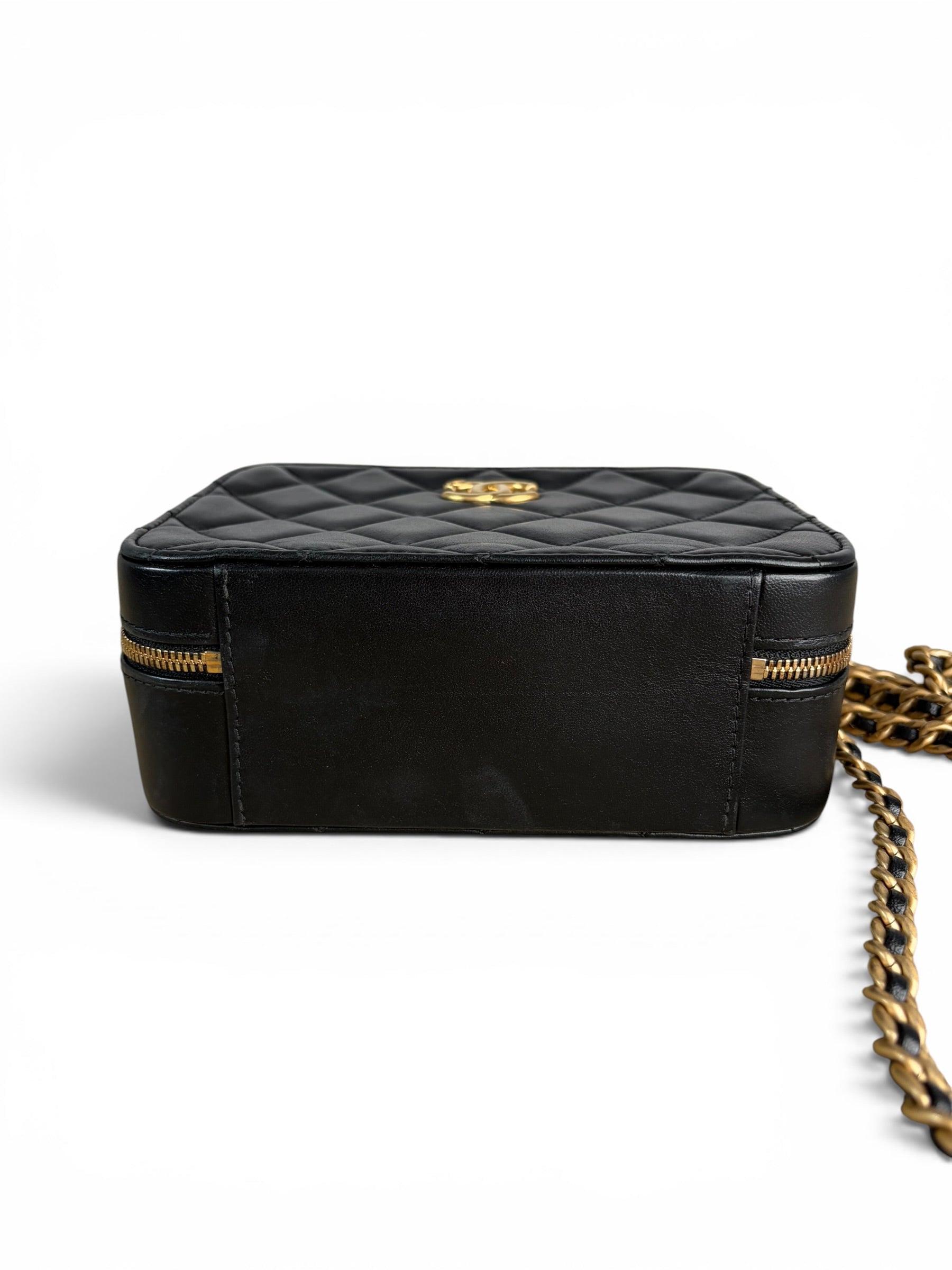Chanel Black Lambskin Afternoon Tea Small Vanity