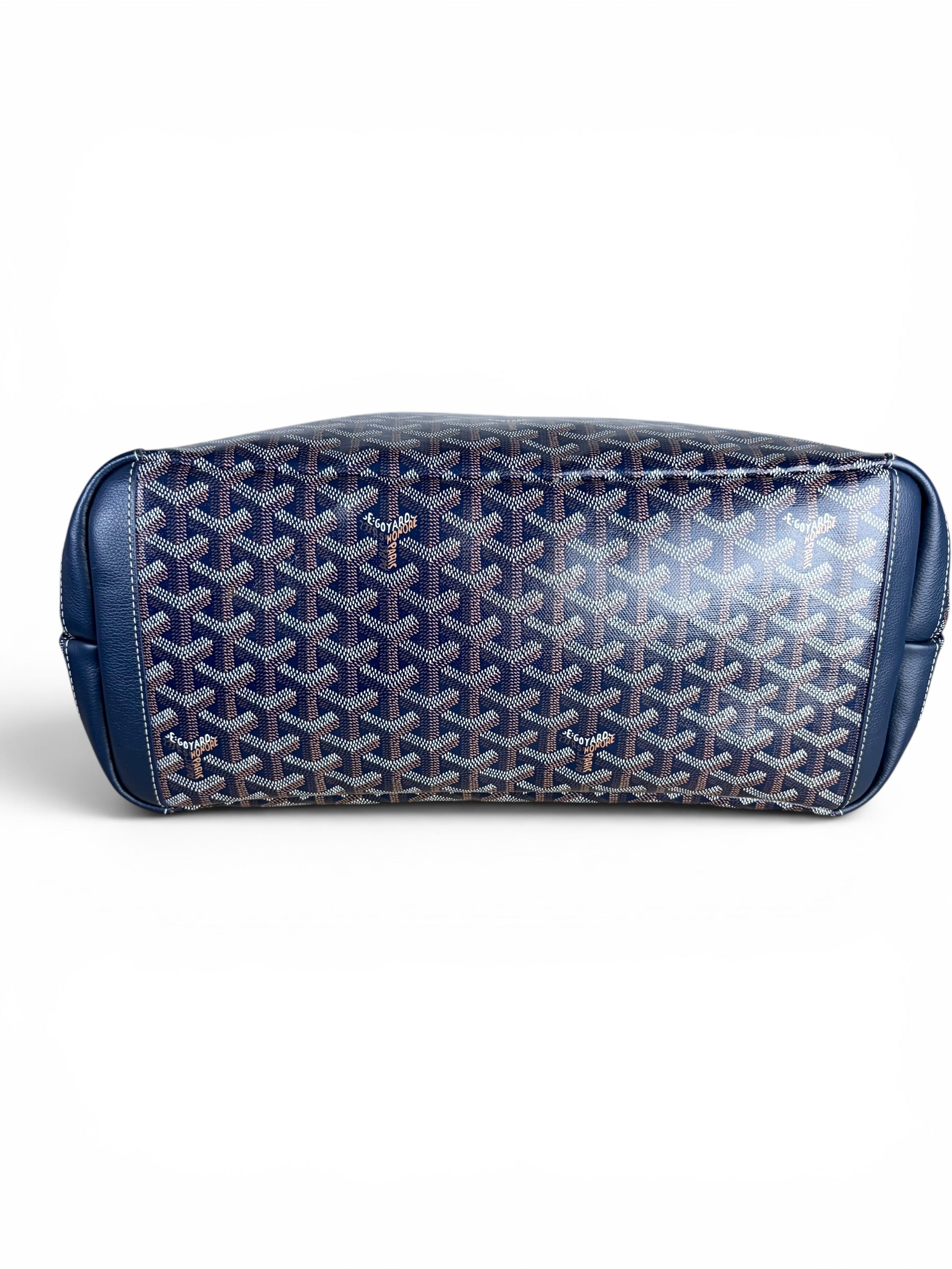 Goyard Navy Goyardine Canvas Artois MM