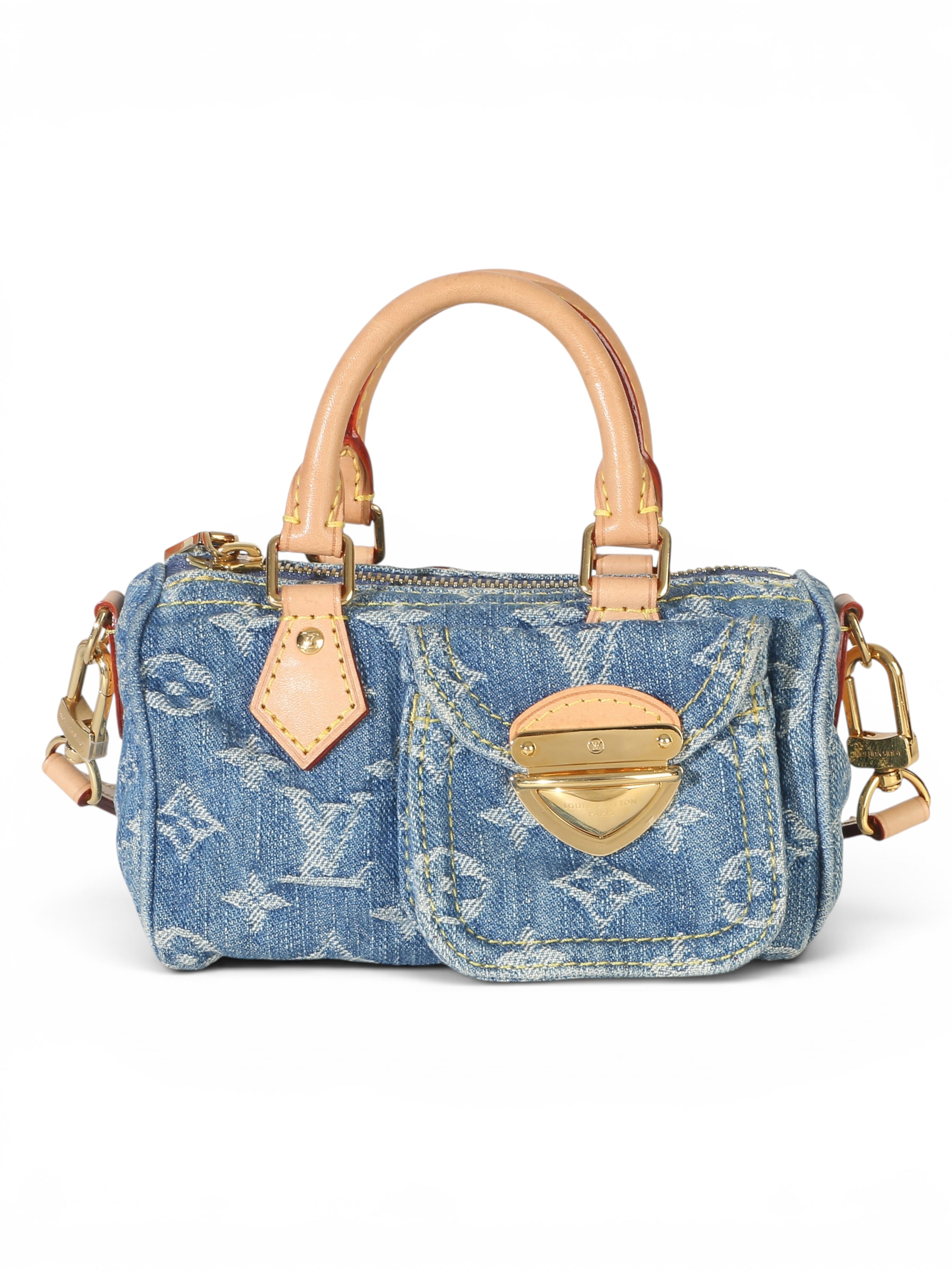 Louis Vuitton Monogram Denim Nano Speedy New Model