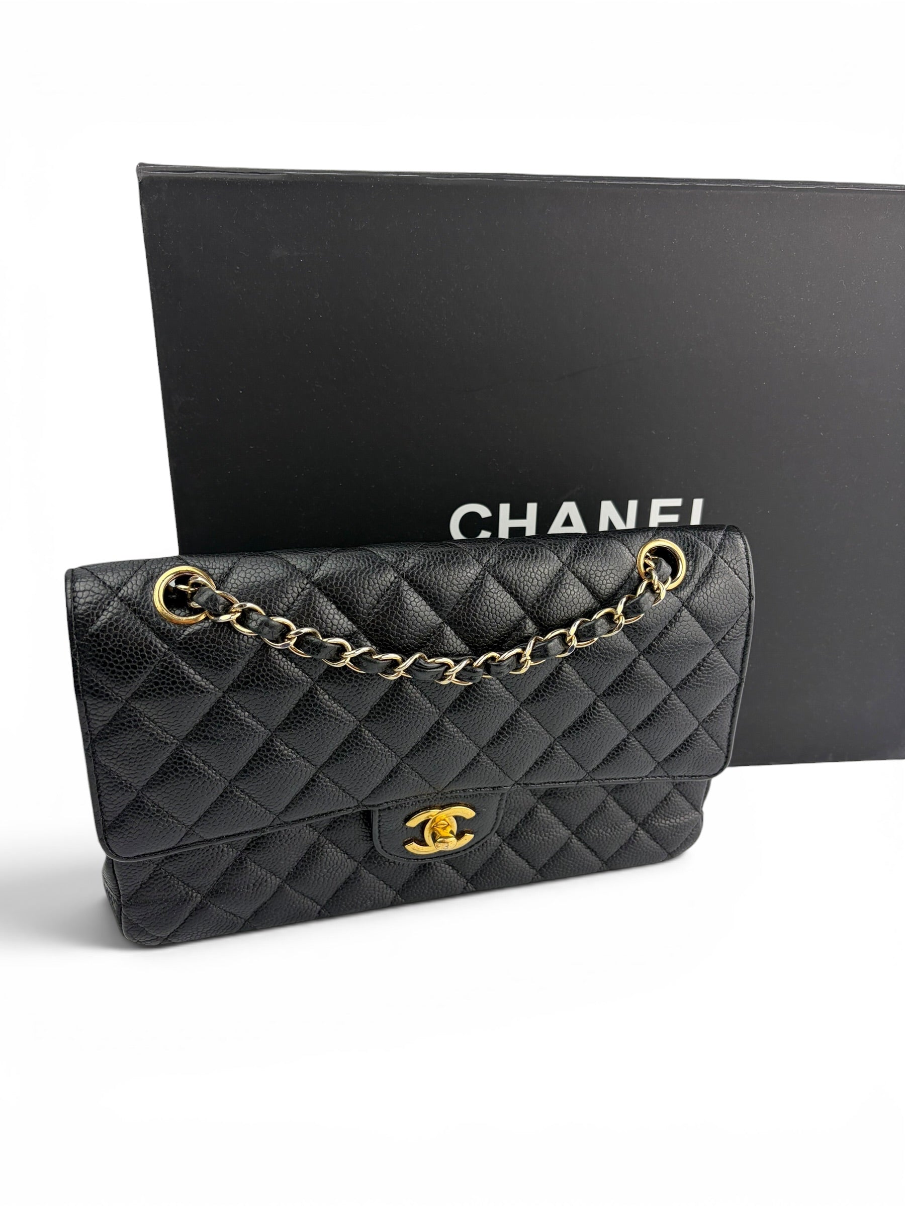 Chanel Black Caviar Medium Classic Flap
