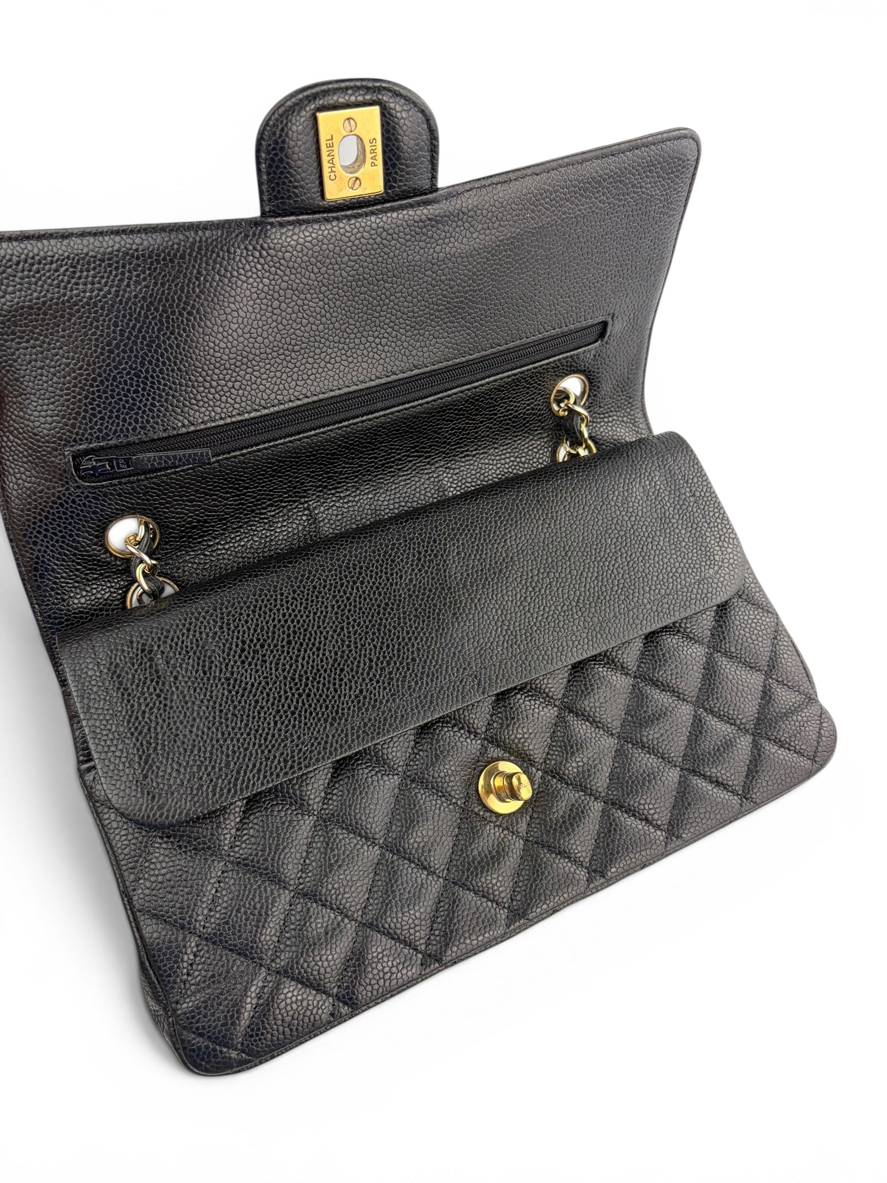 Chanel Black Caviar Medium Classic Flap
