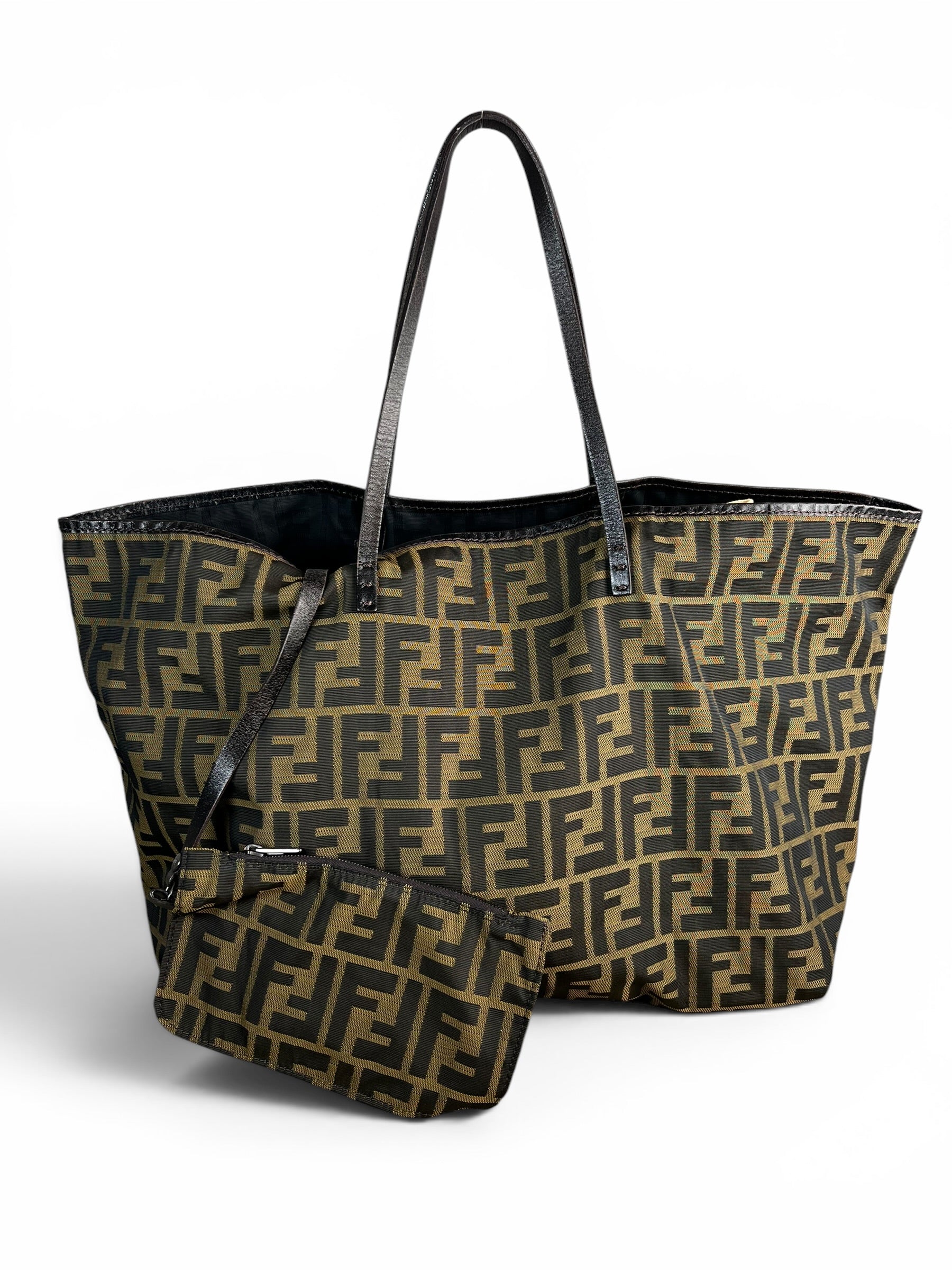 Fendi Zucca Canvas Medium Roll Tote