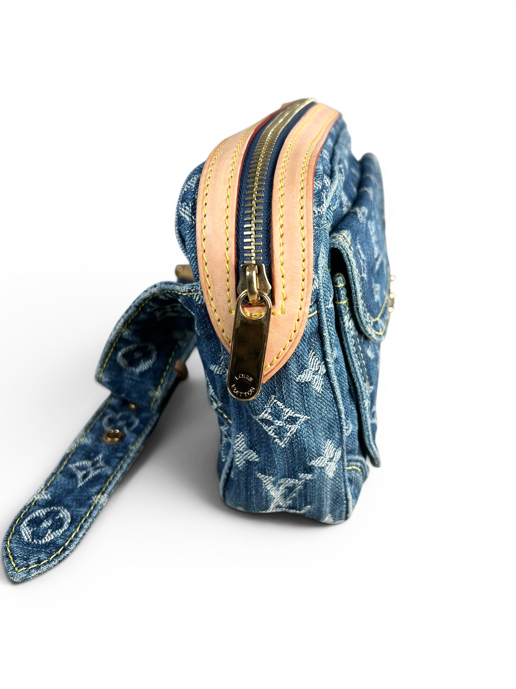 Louis Vuitton Blue Monogram Denim Belt Bag