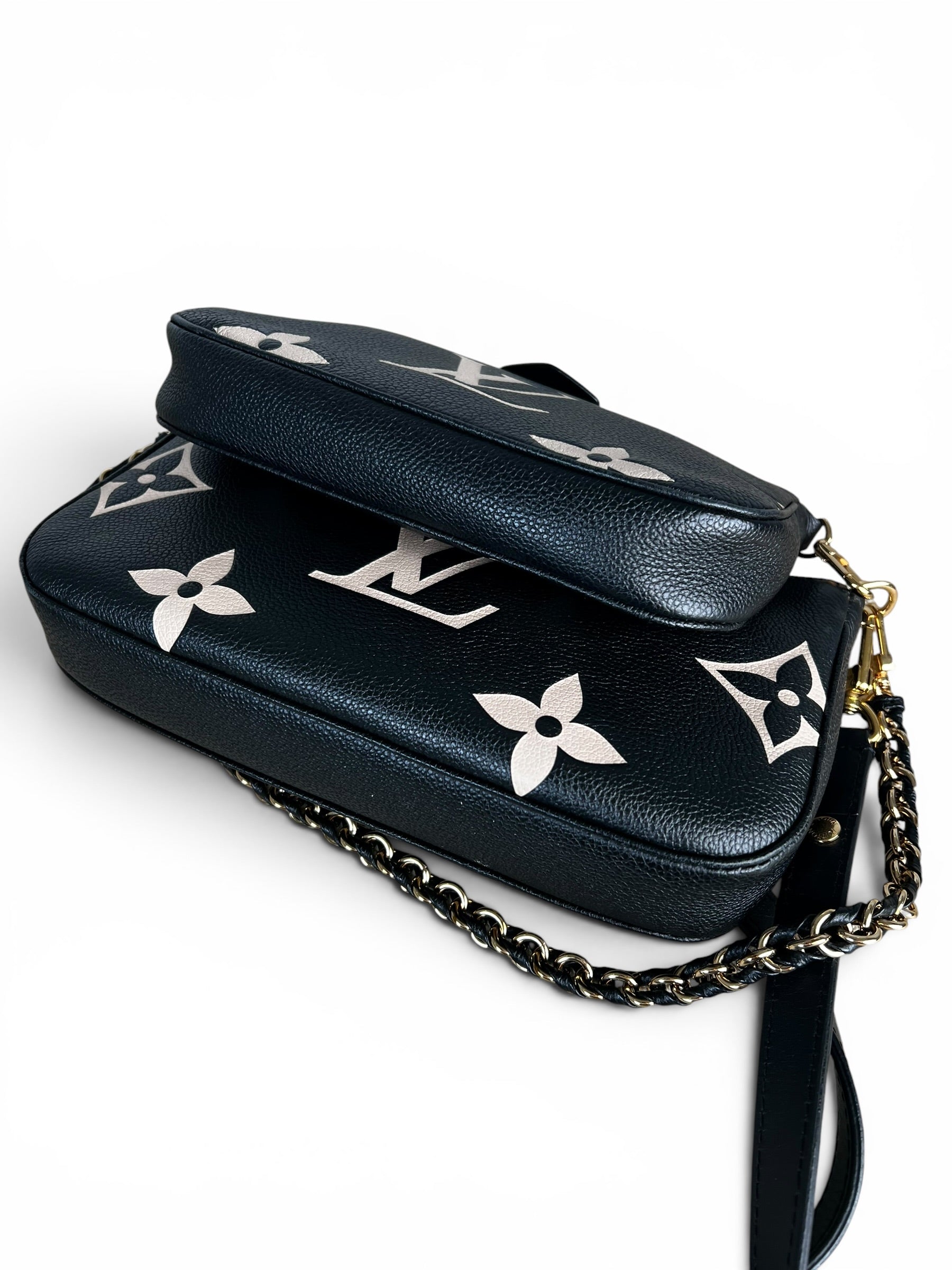 Louis Vuitton Black Giant Empreinte Multi Pochette Accessoires