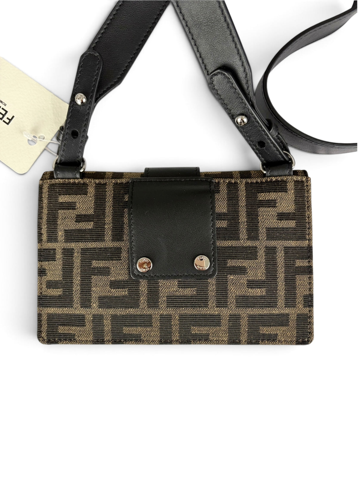 Fendi Jacquard Vitello Grace 1974 Baguette Belt Pouch