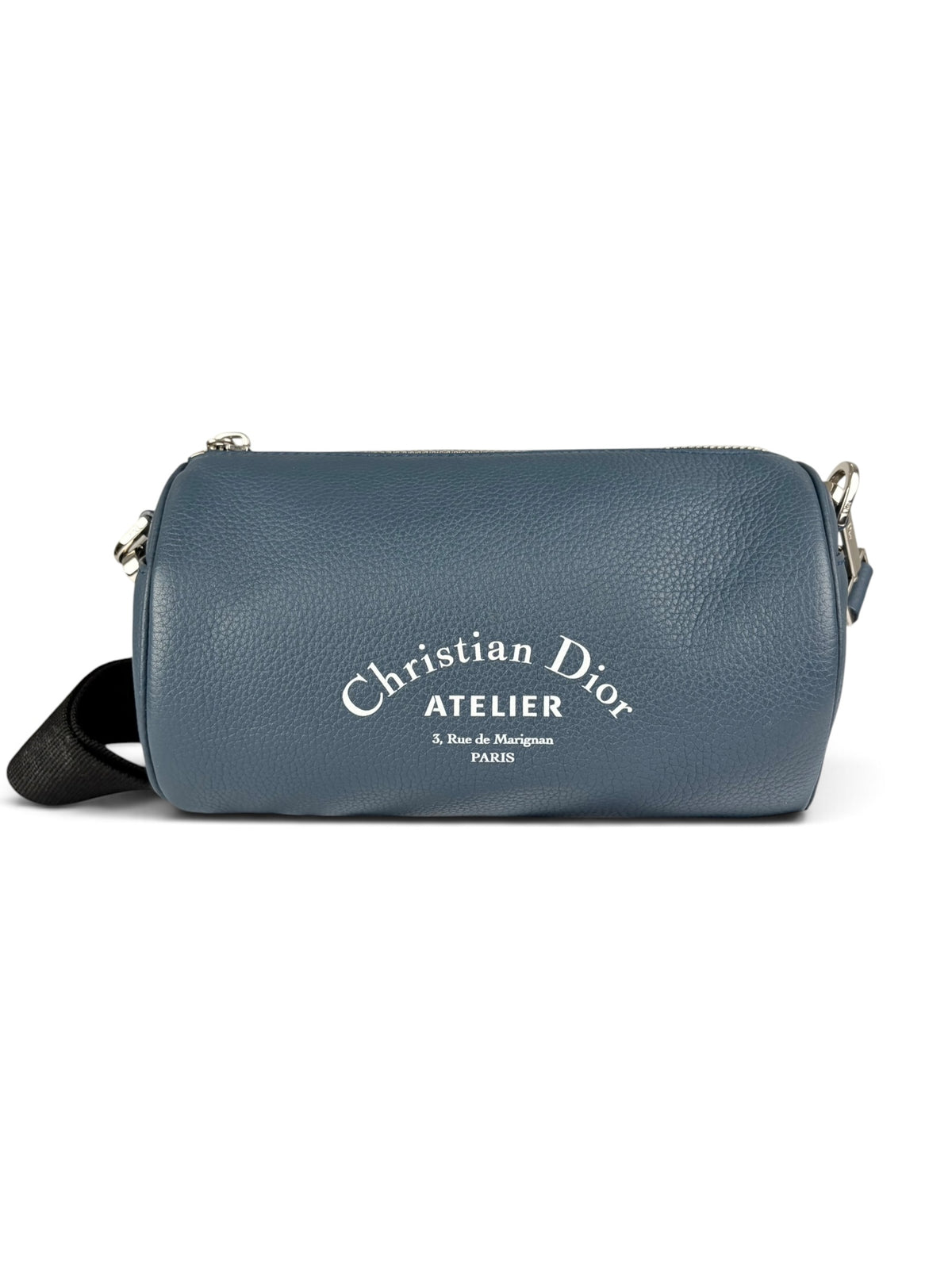 Christian Dior Blue Leather Atelier Roller Pouch