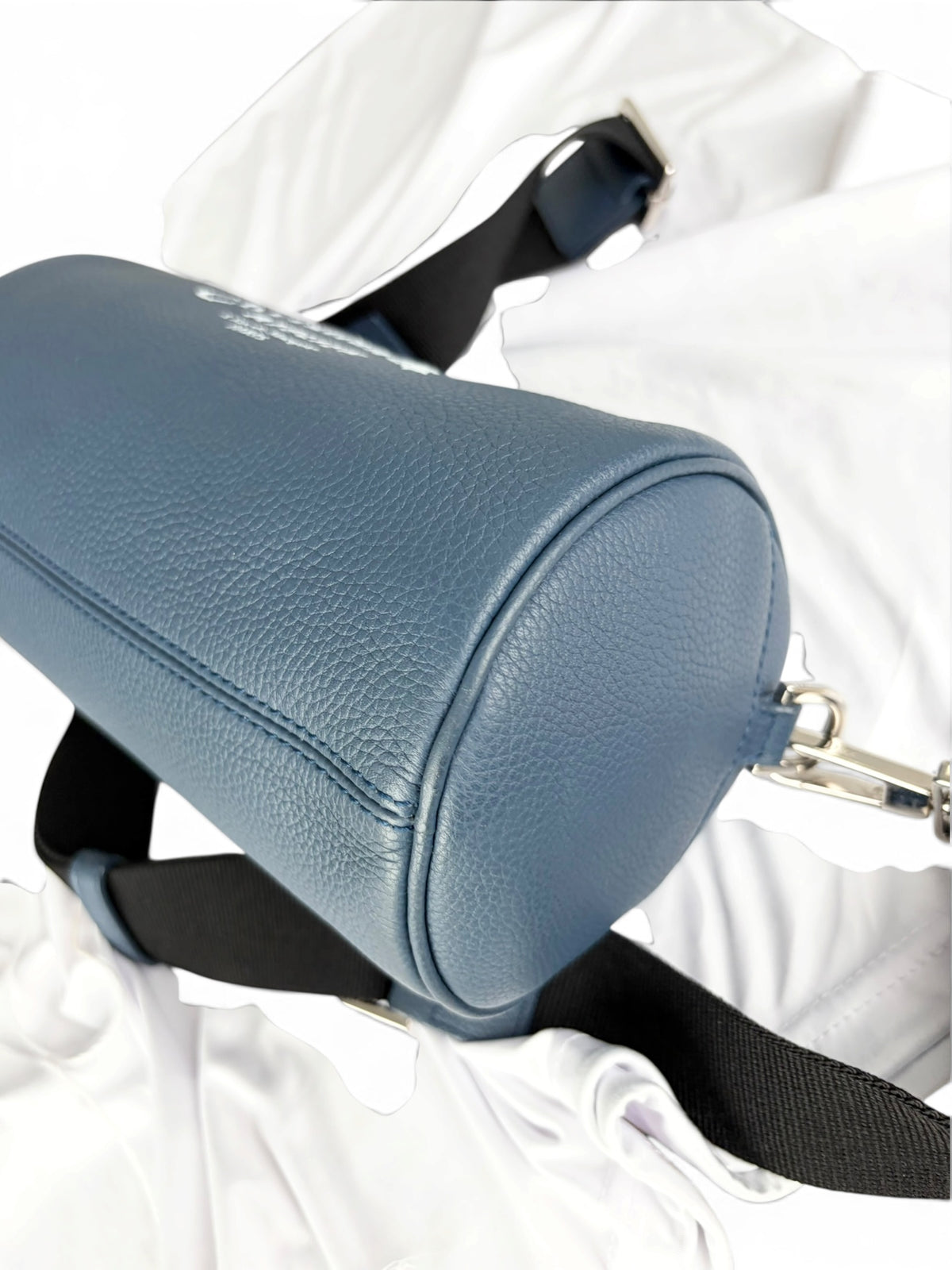 Christian Dior Blue Leather Atelier Roller Pouch
