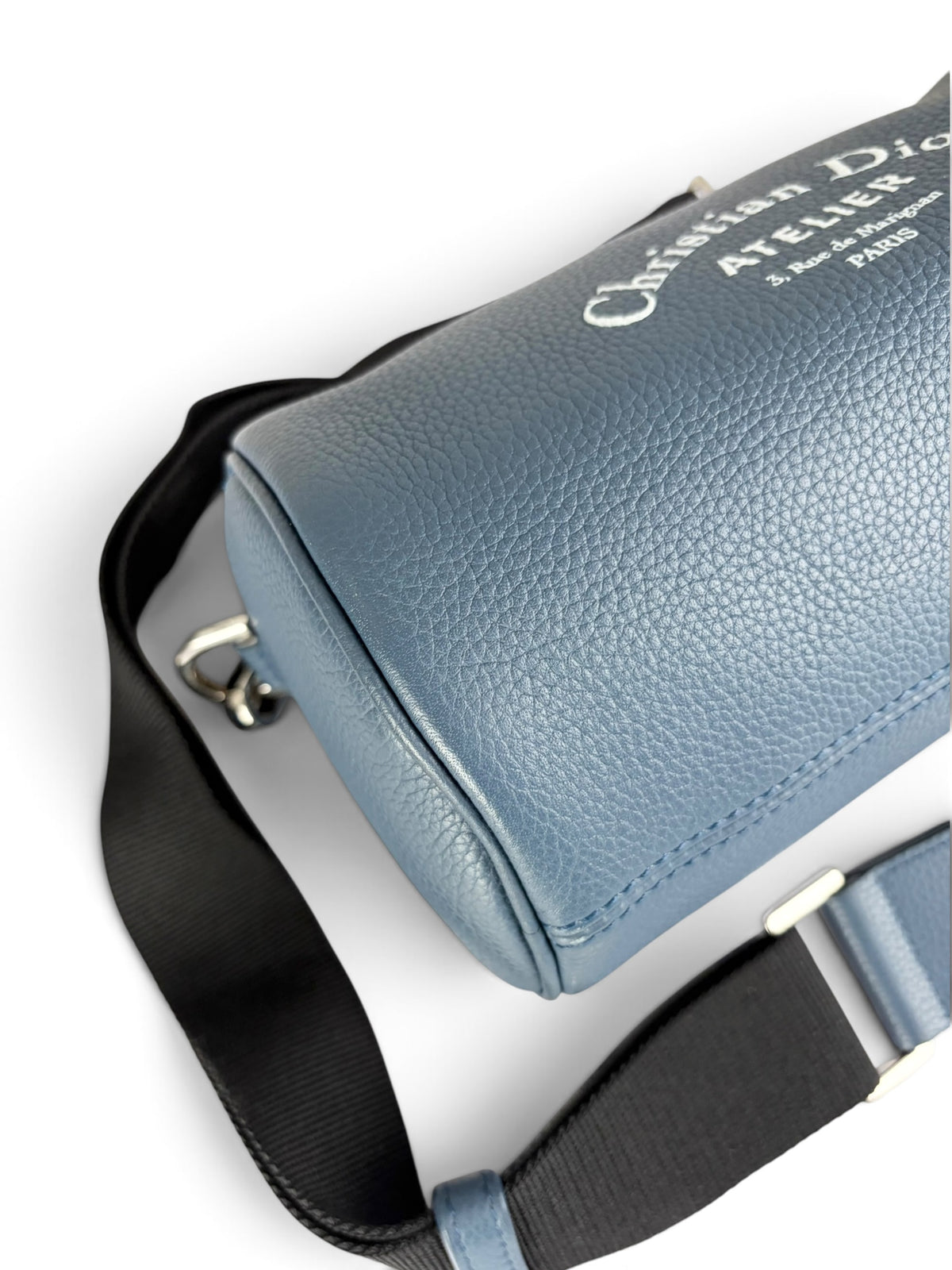 Christian Dior Blue Leather Atelier Roller Pouch