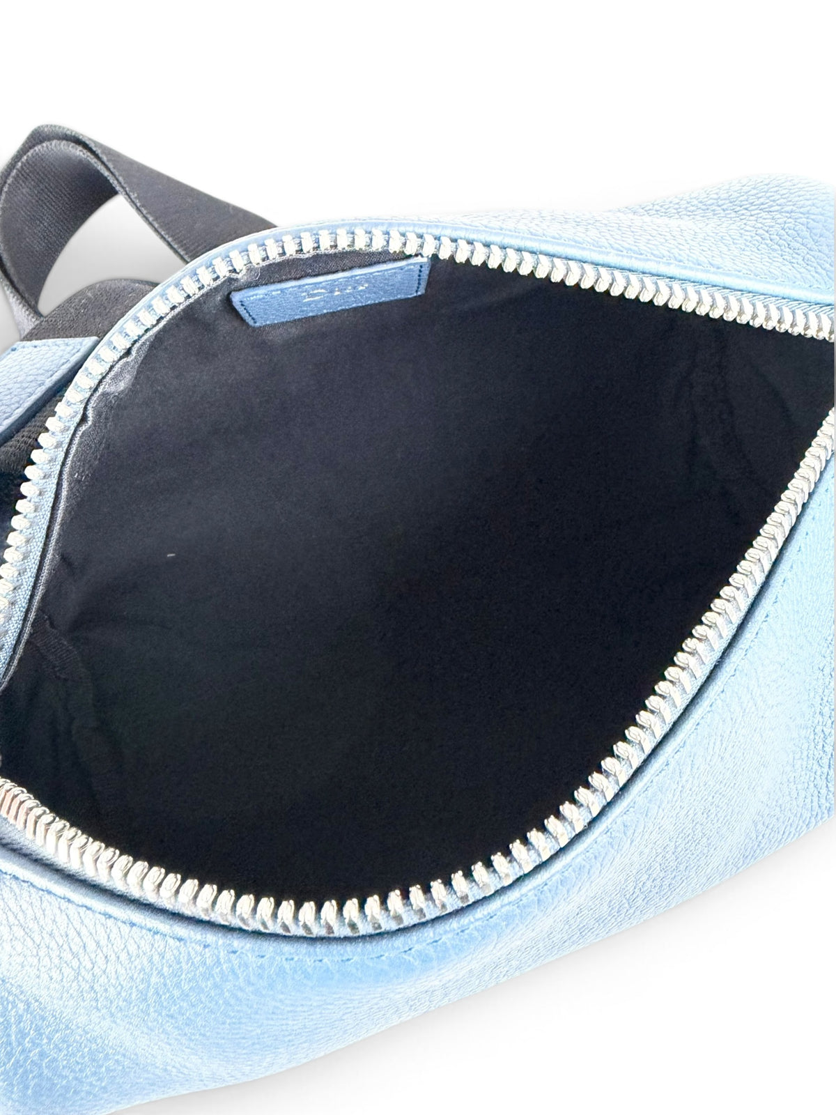 Christian Dior Blue Leather Atelier Roller Pouch