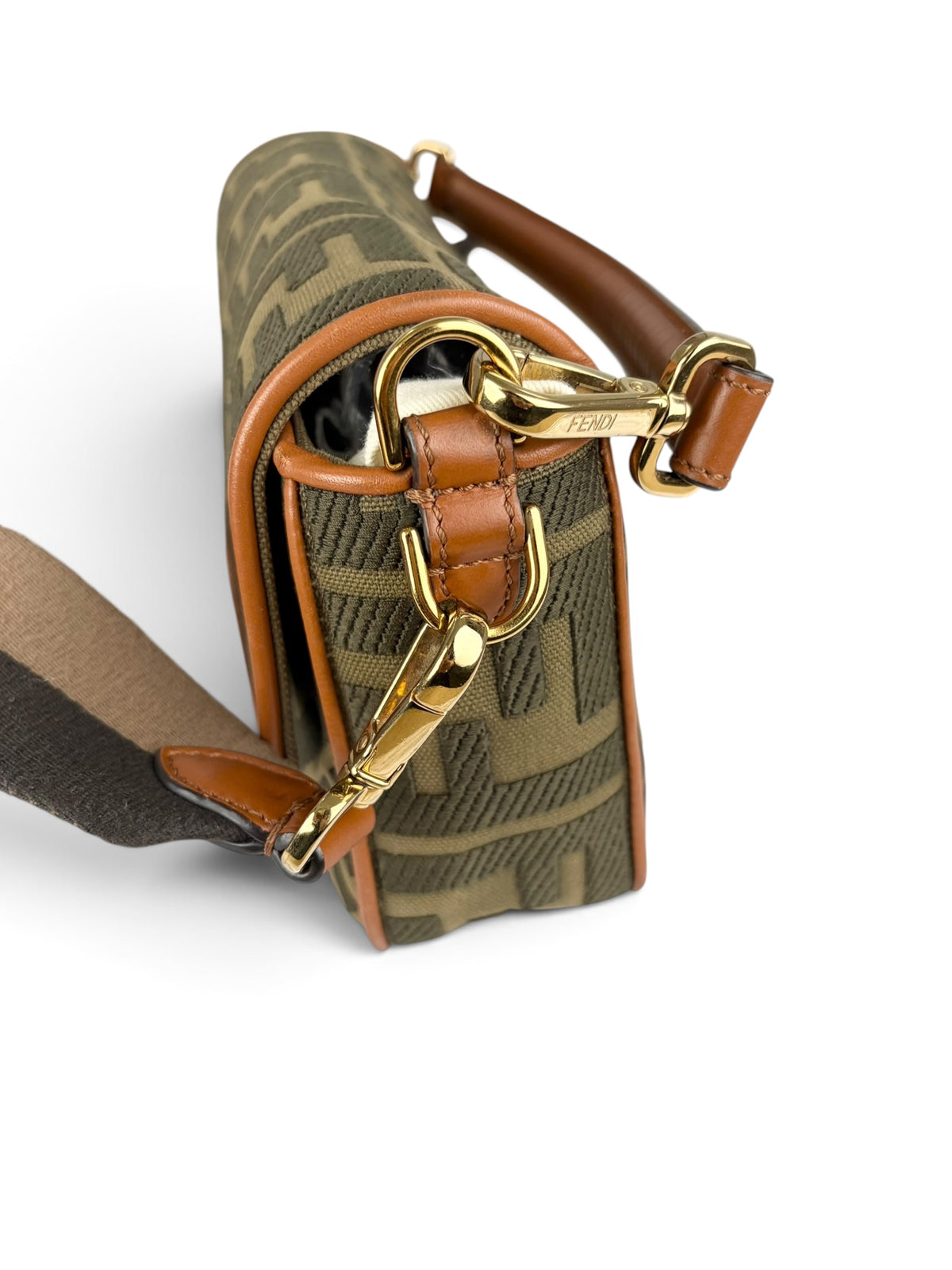 Fendi Monogram Canvas Medium Baguette