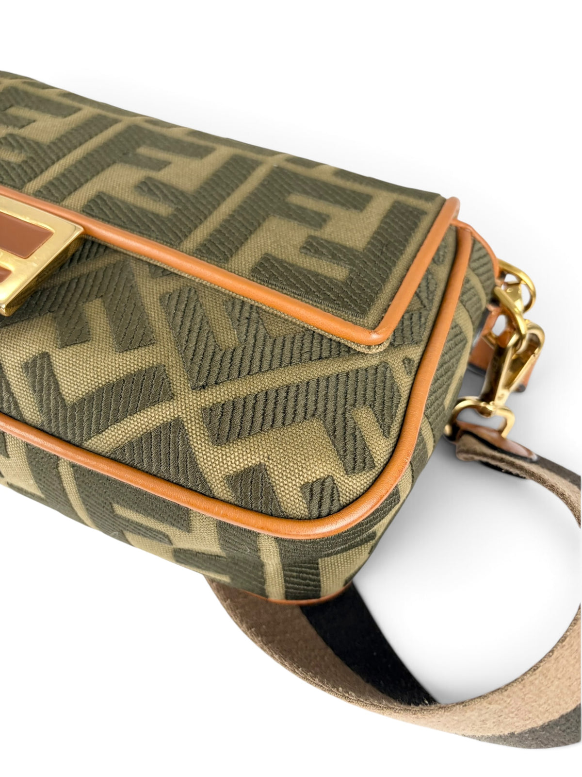 Fendi Monogram Canvas Medium Baguette