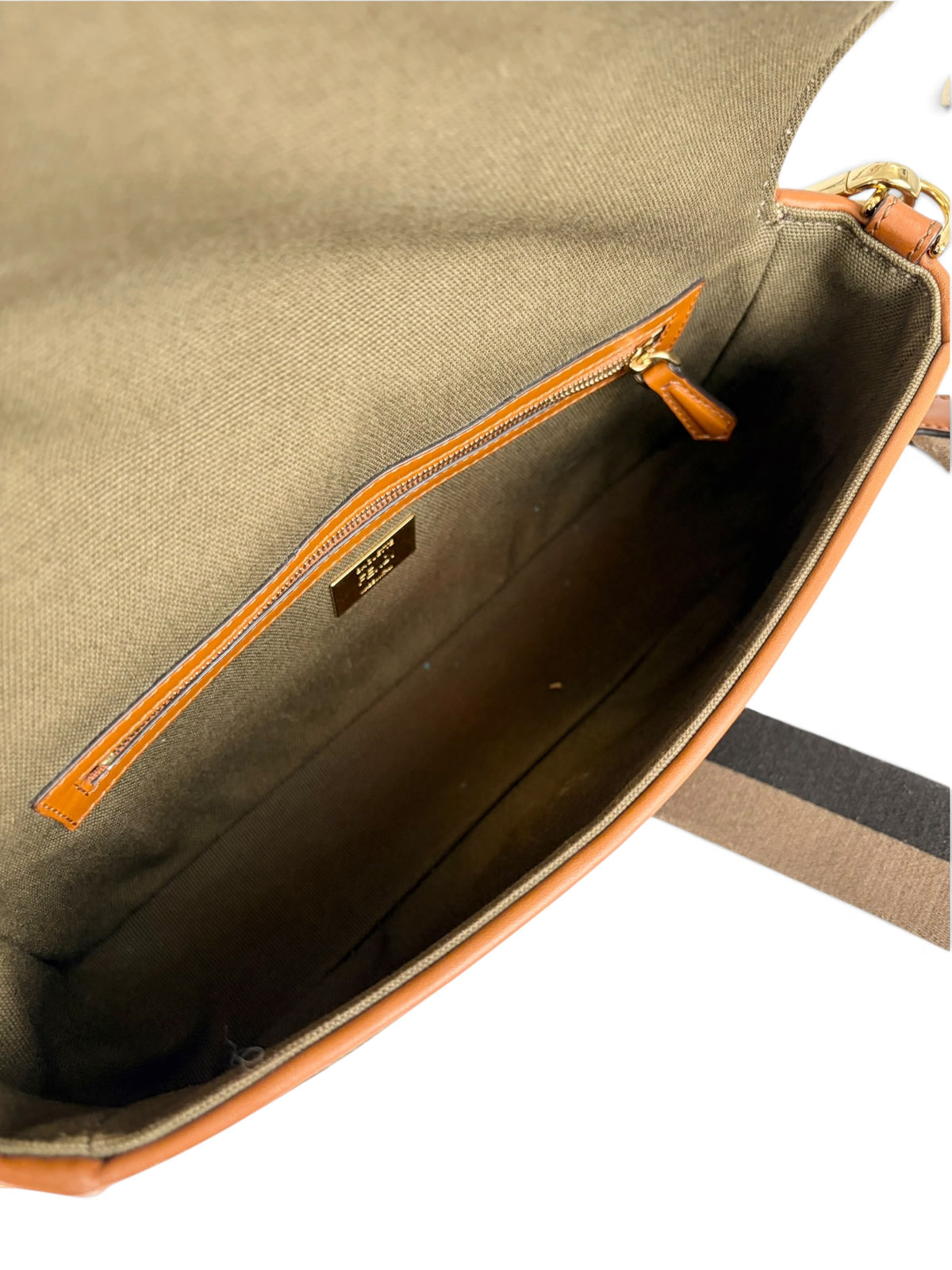 Fendi Monogram Canvas Medium Baguette