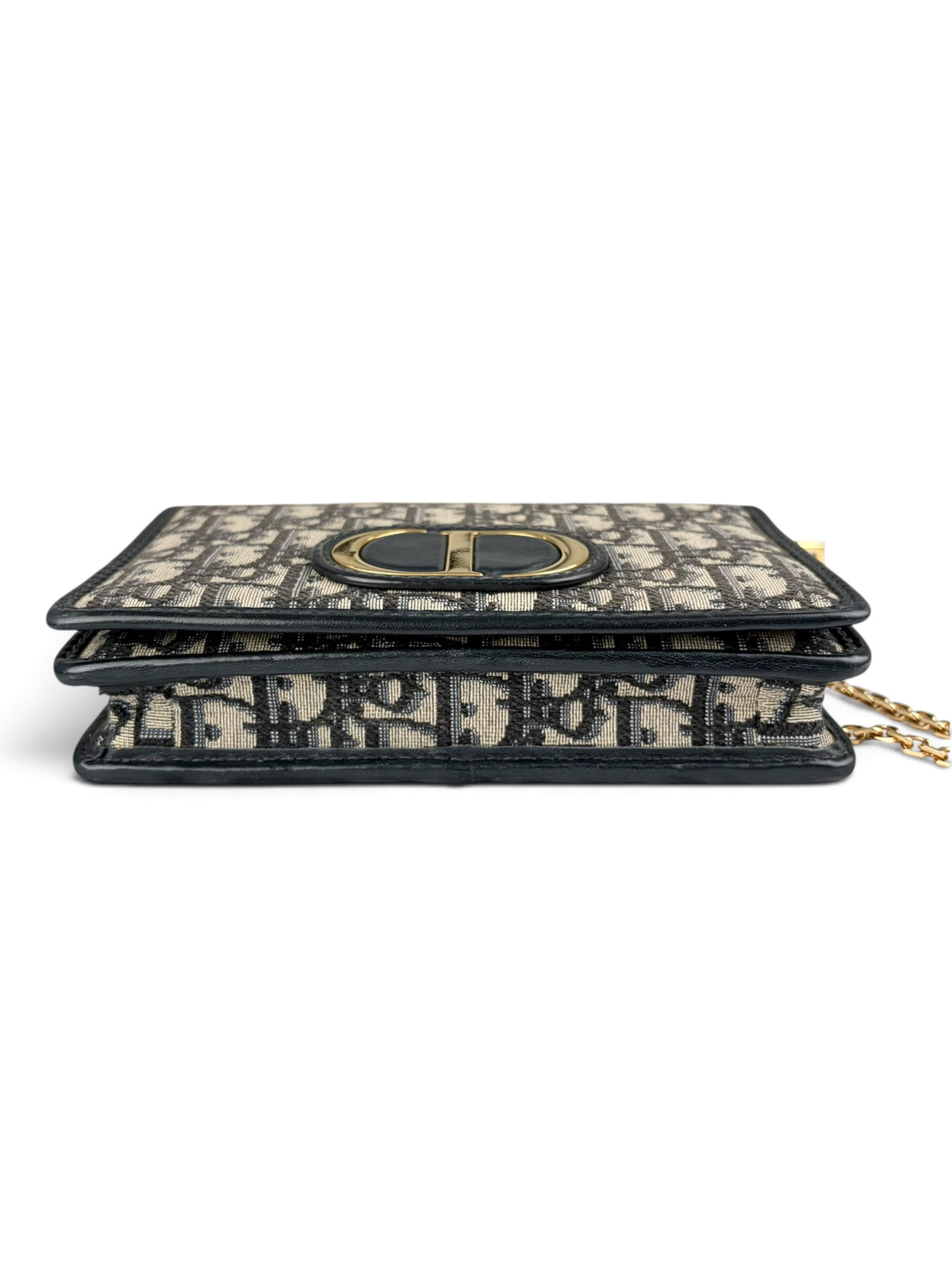 Christian Dior Navy Oblique 30 Montaigne 2-in-1 Pouch