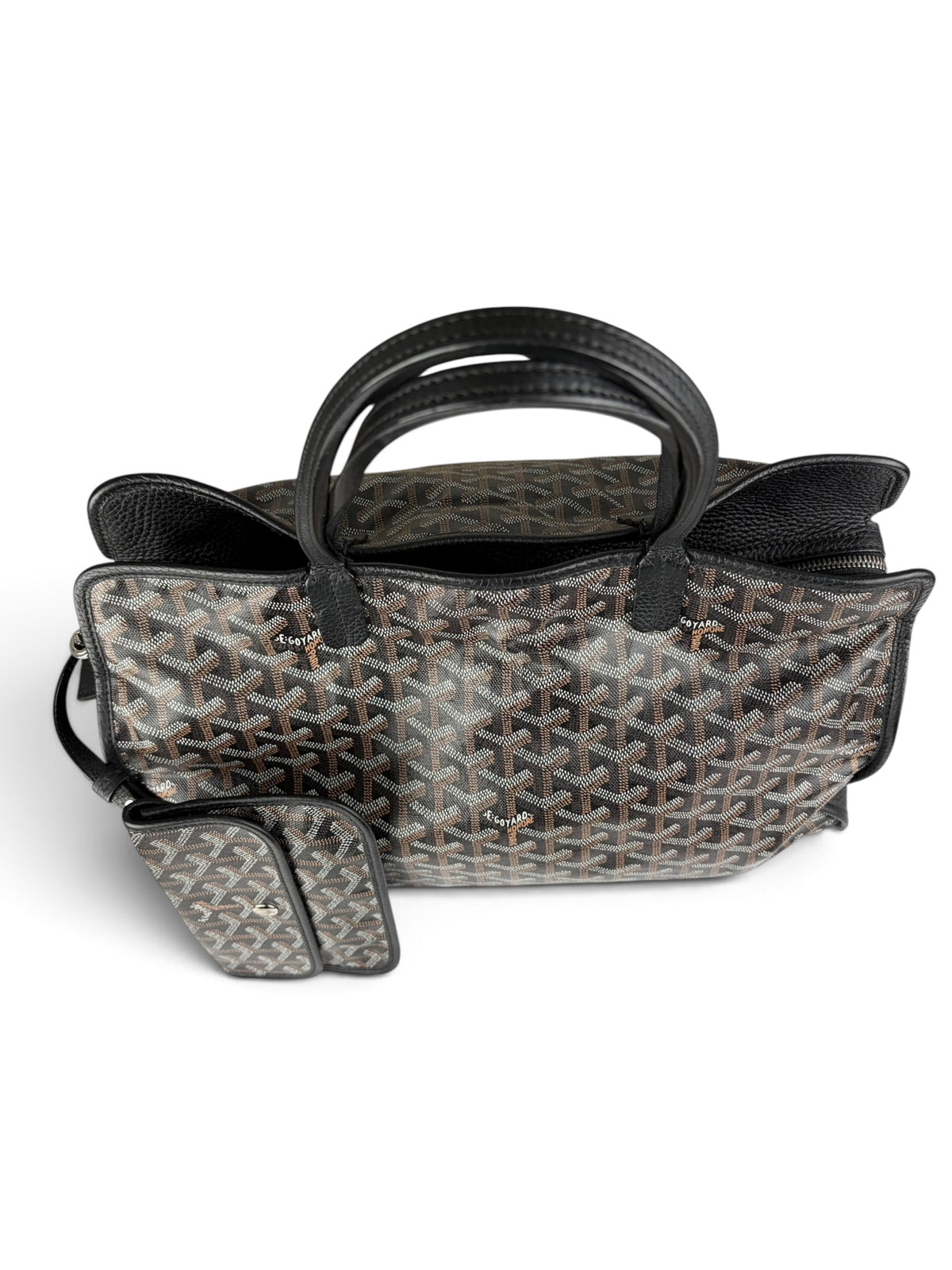 Goyard Black Goyardine Canvas Sac Hardy Pet Carrier PM