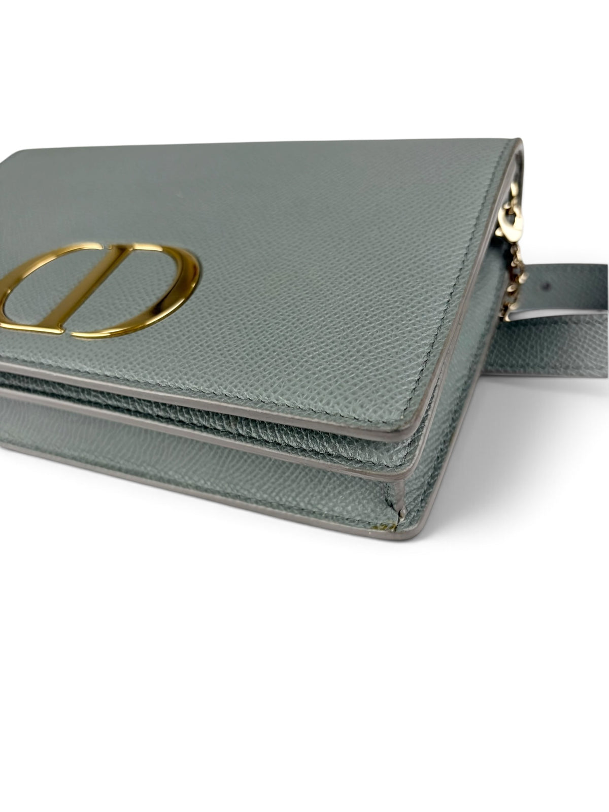 Dior Blue Grained Leather 30 Montaigne 2-in-1 Pouch