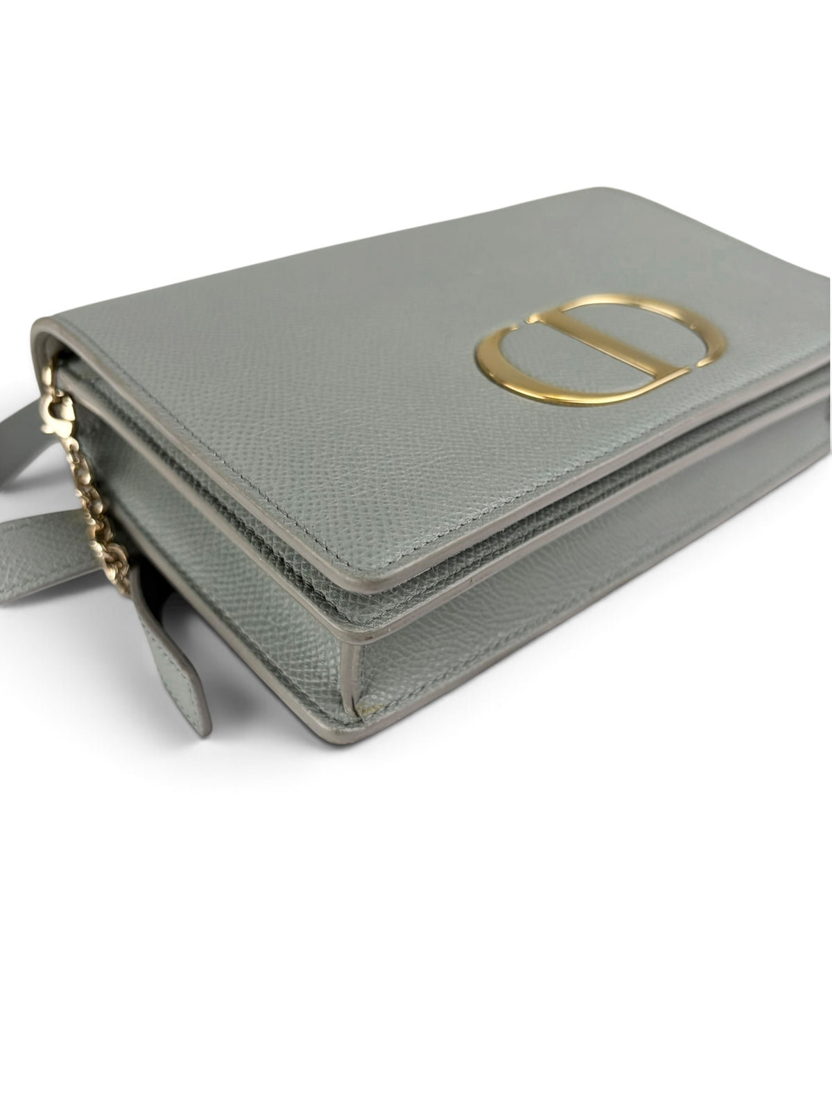 Dior Blue Grained Leather 30 Montaigne 2-in-1 Pouch