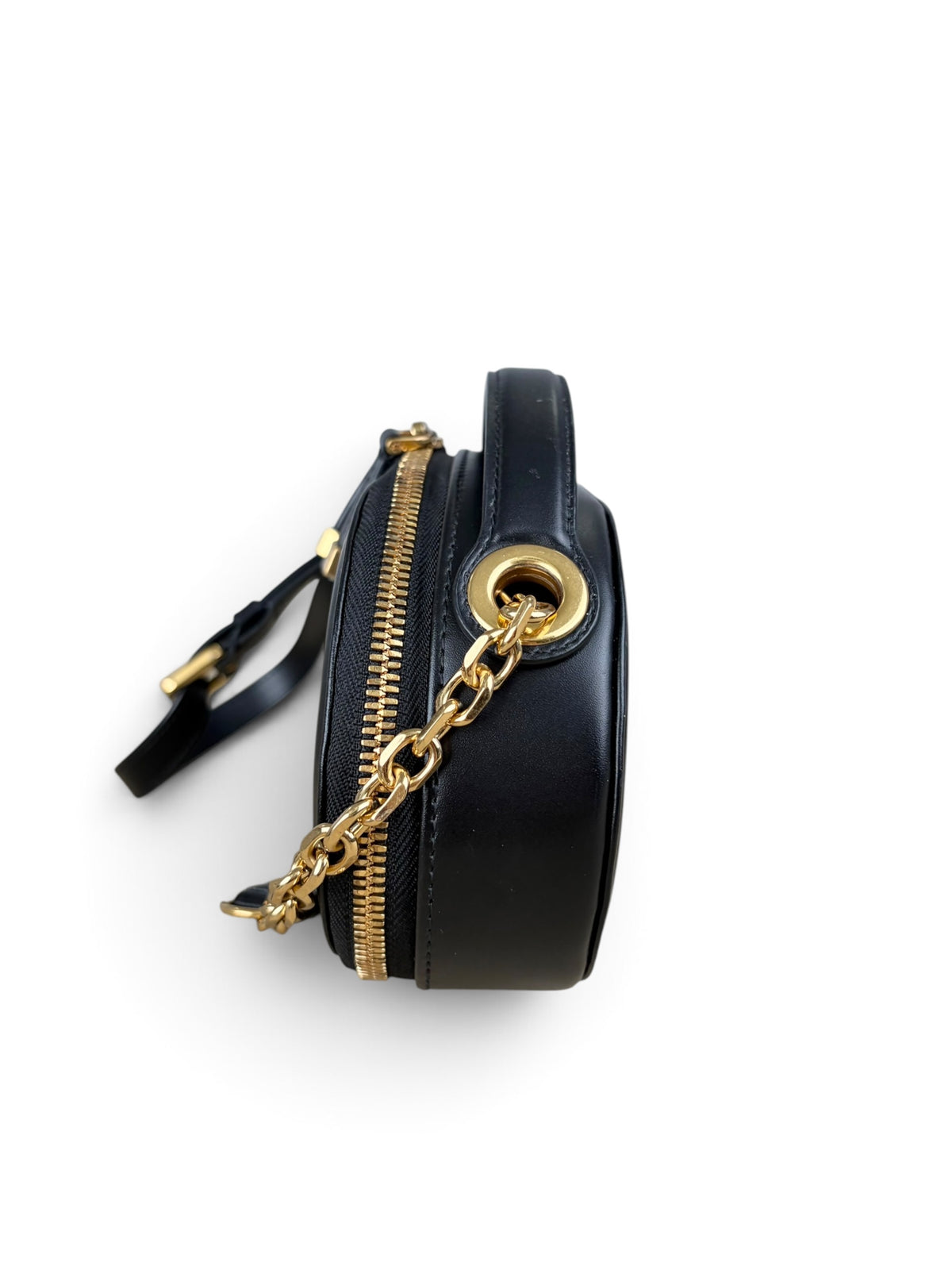 Christian Dior Black Calfskin CD Oval Camera Bag