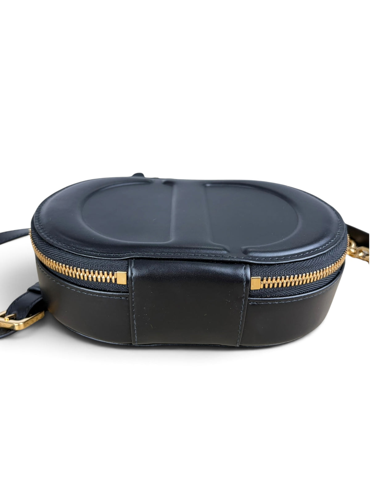 Christian Dior Black Calfskin CD Oval Camera Bag