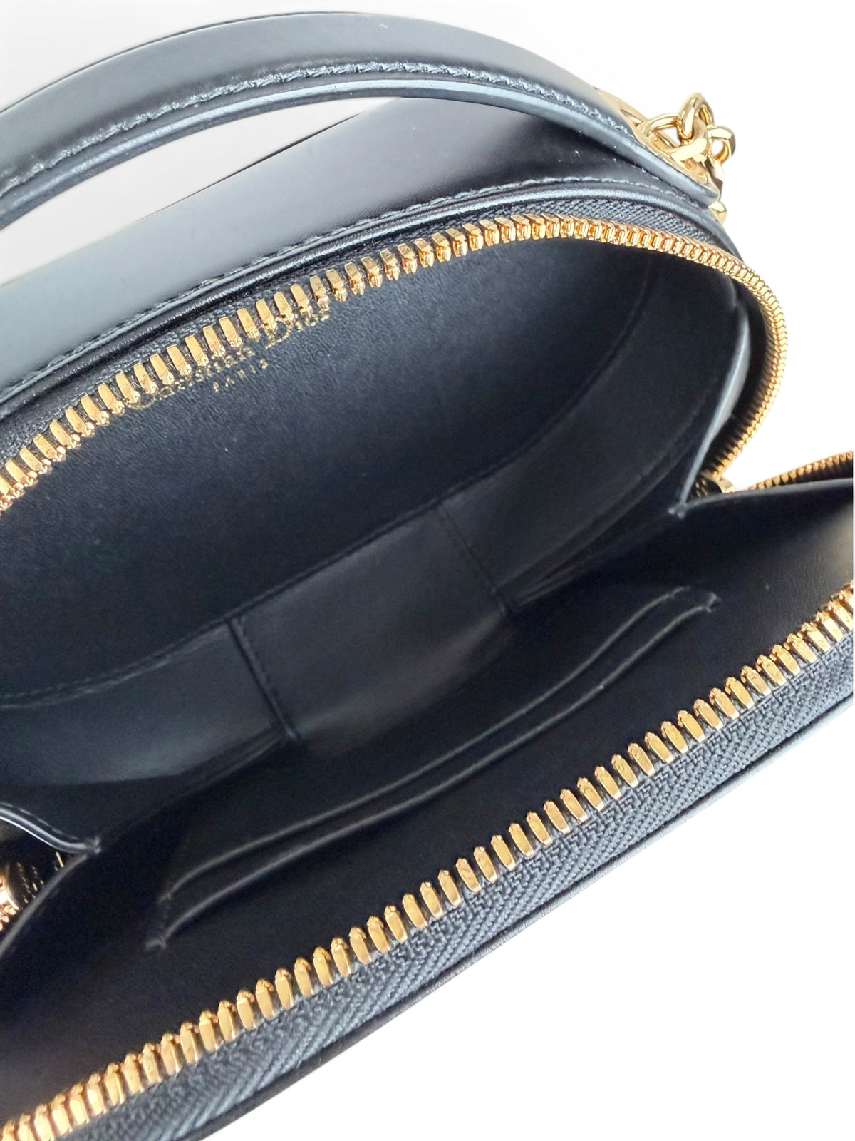 Christian Dior Black Calfskin CD Oval Camera Bag