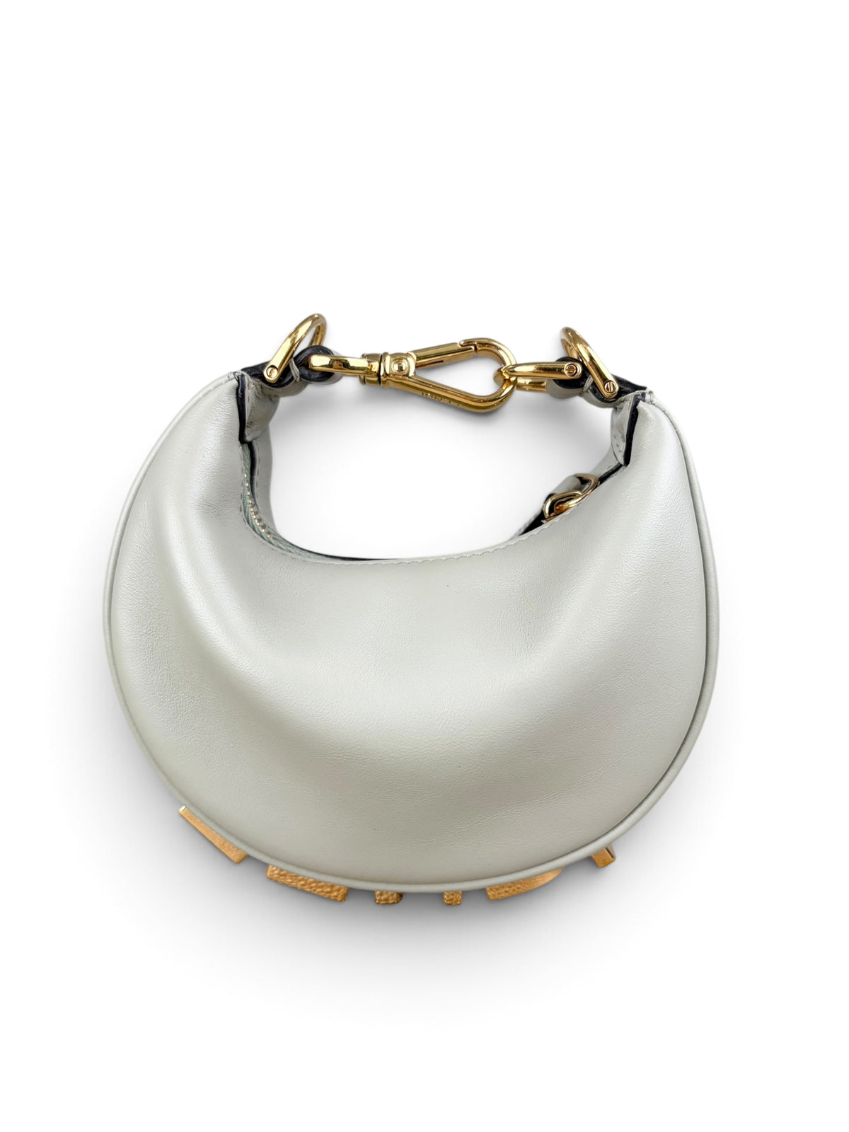 Fendi Mint Green Leather Nano Fendigraphy Hobo