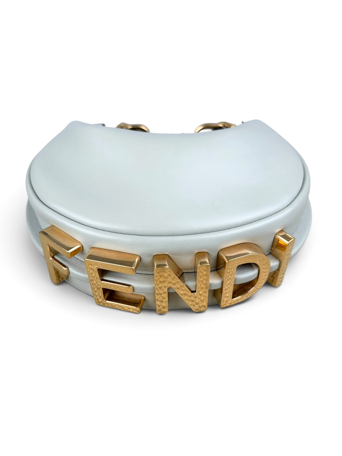 Fendi Mint Green Leather Nano Fendigraphy Hobo