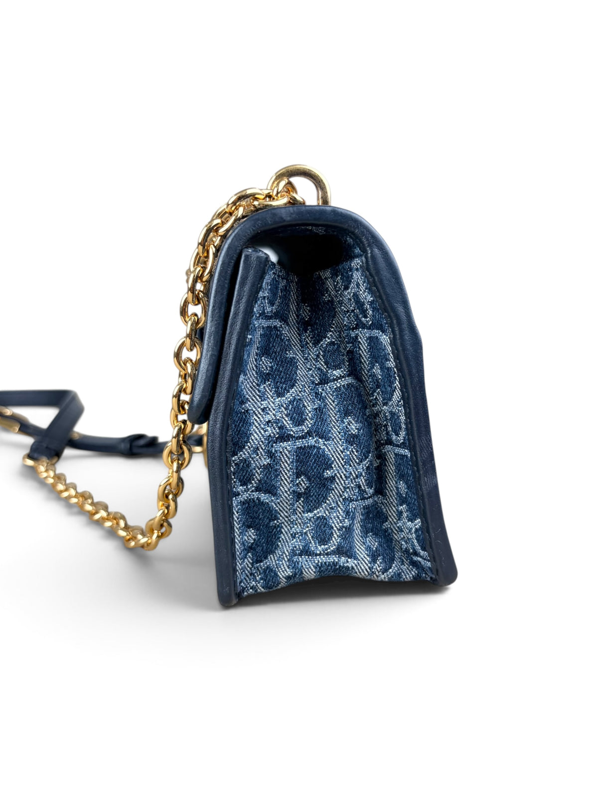 Christian Dior Denim Oblique 30 Montaigne East West Chain Bag