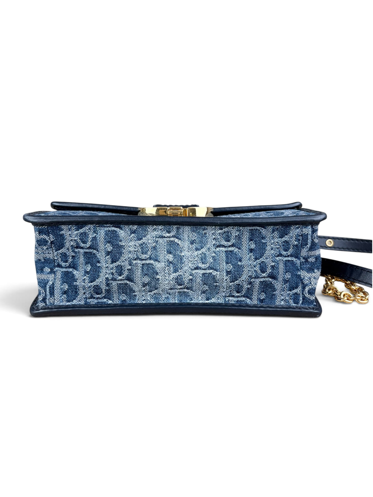 Christian Dior Denim Oblique 30 Montaigne East West Chain Bag