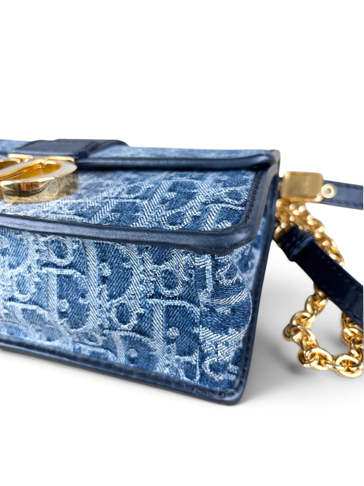 Christian Dior Denim Oblique 30 Montaigne East West Chain Bag
