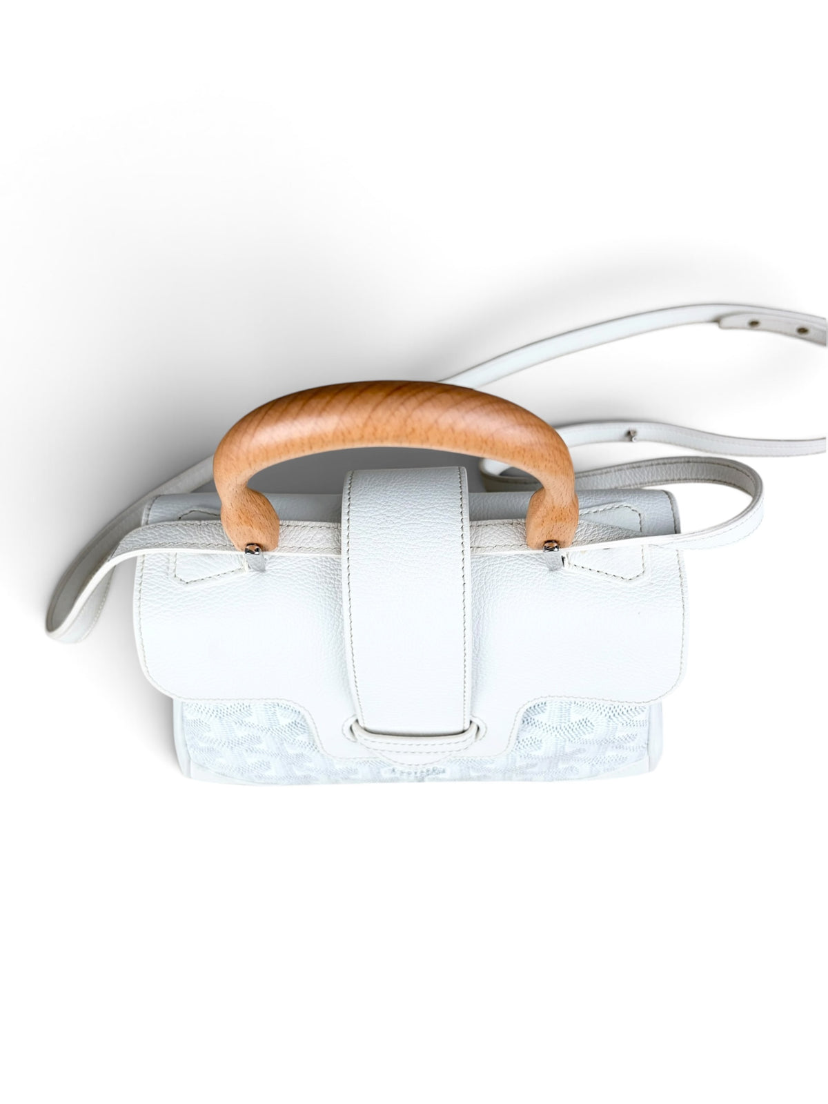 Goyard White Goyardine Canvas Saigon Souple Mini