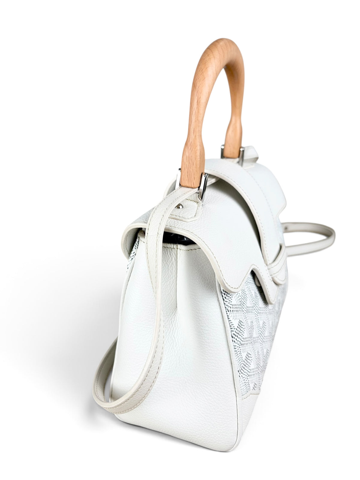 Goyard White Goyardine Canvas Saigon Souple Mini
