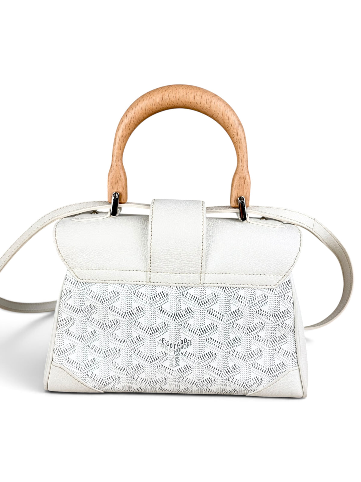 Goyard White Goyardine Canvas Saigon Souple Mini