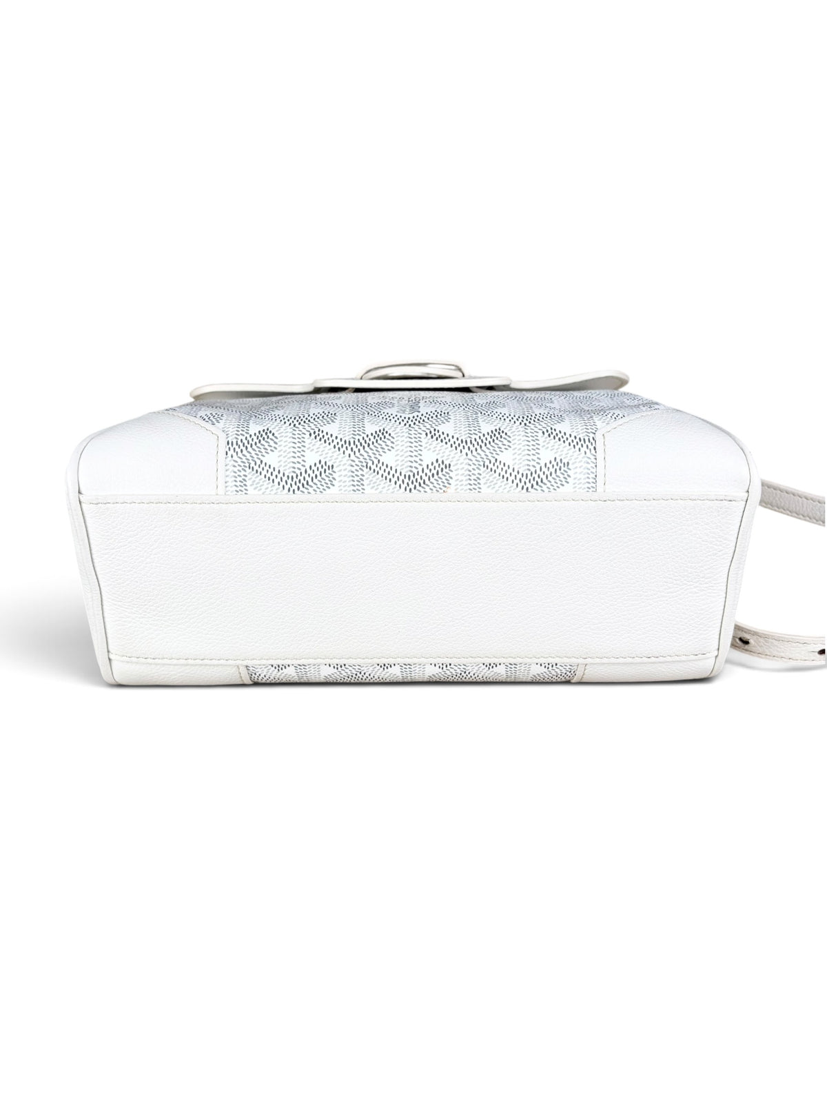 Goyard White Goyardine Canvas Saigon Souple Mini