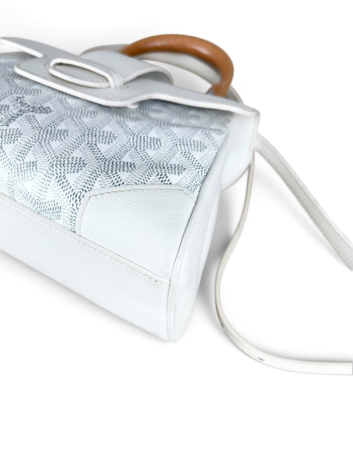 Goyard White Goyardine Canvas Saigon Souple Mini