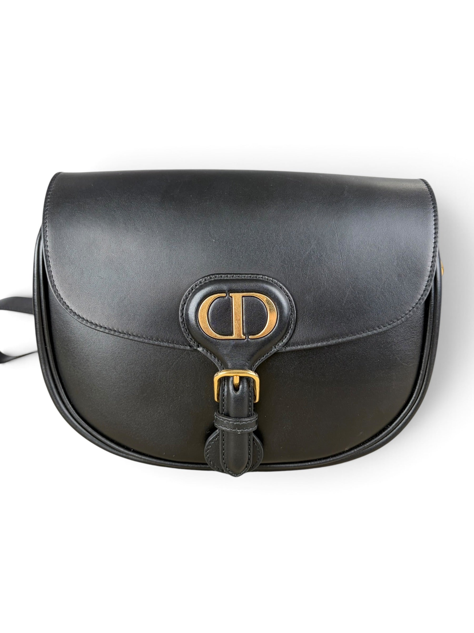 Christian Dior Black Box Calfskin Medium Bobby Flap Bag