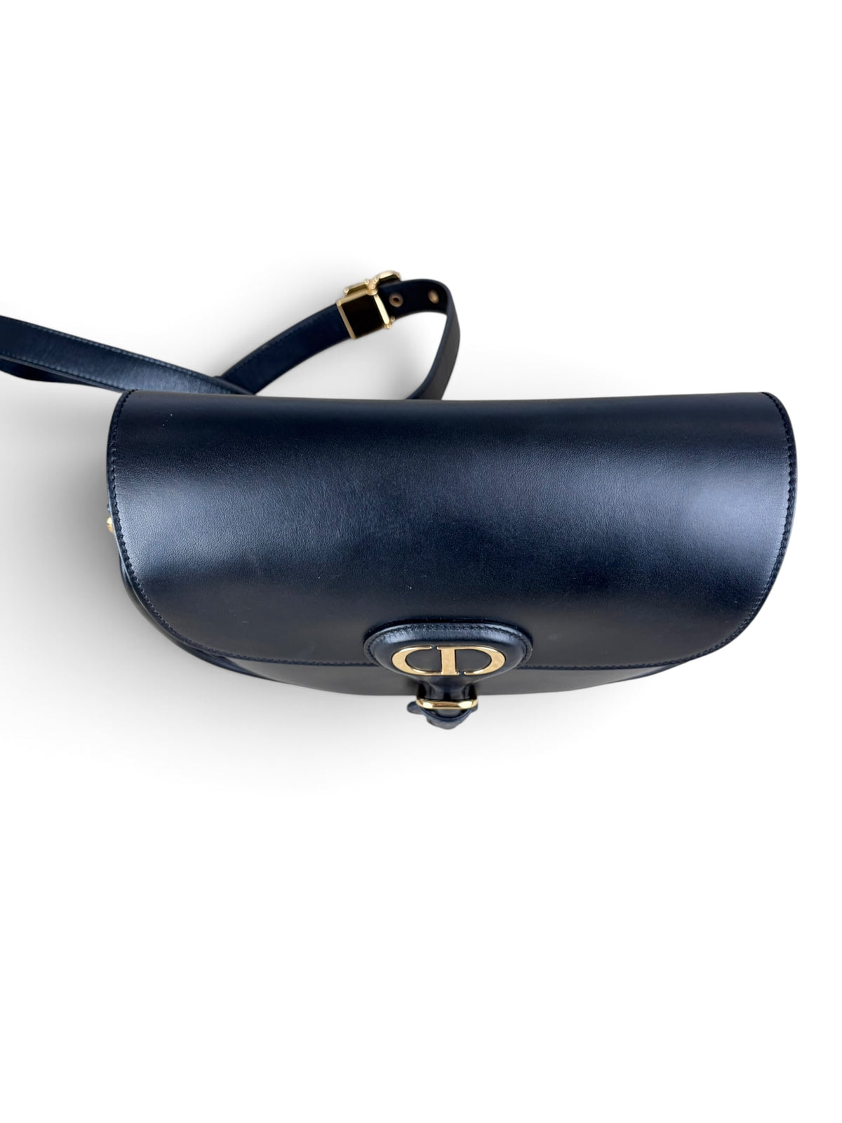 Christian Dior Black Box Calfskin Medium Bobby Flap Bag