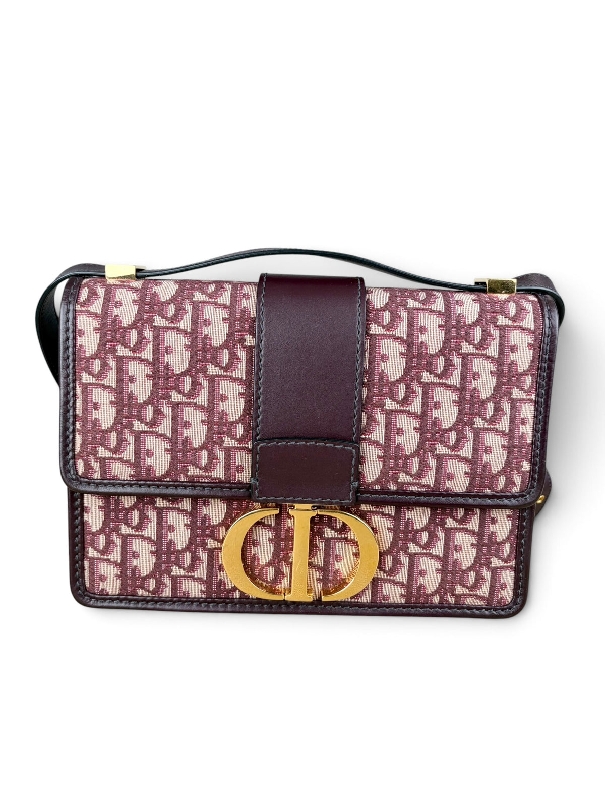 Dior Burgundy Oblique 30 Montaigne Flap