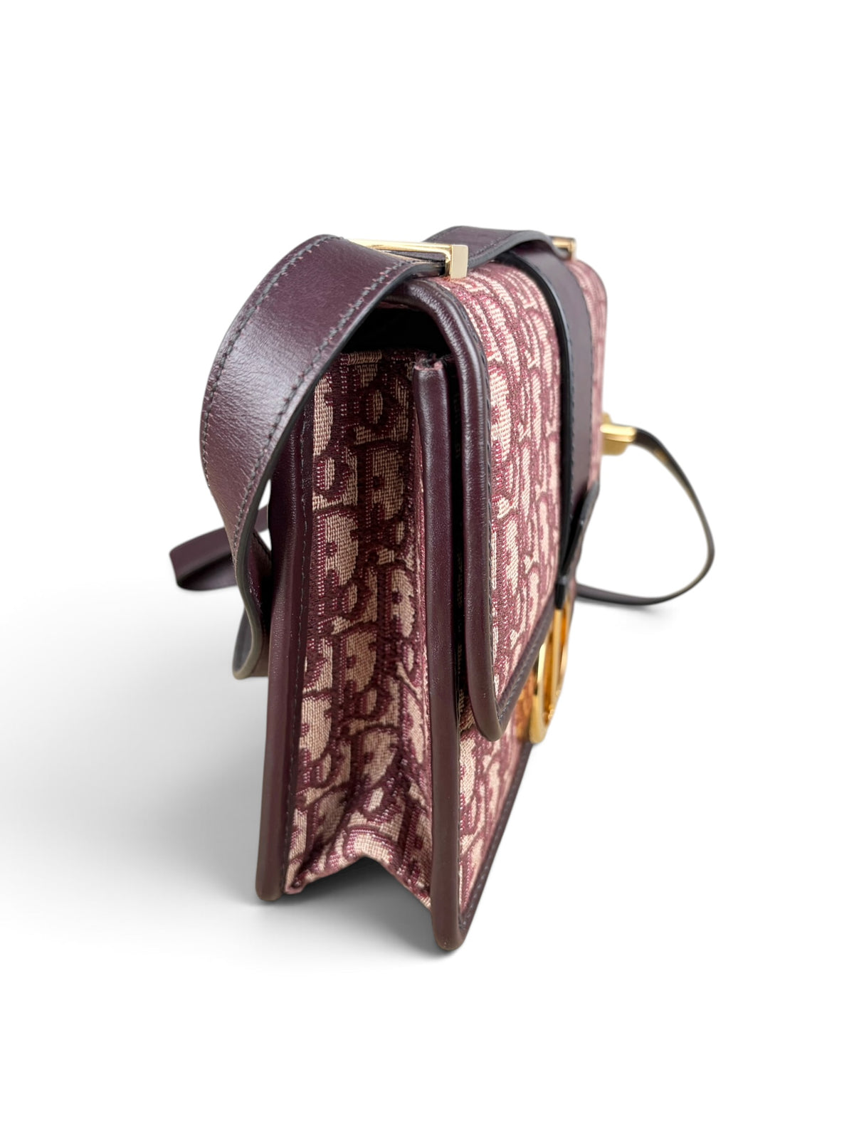 Dior Burgundy Oblique 30 Montaigne Flap