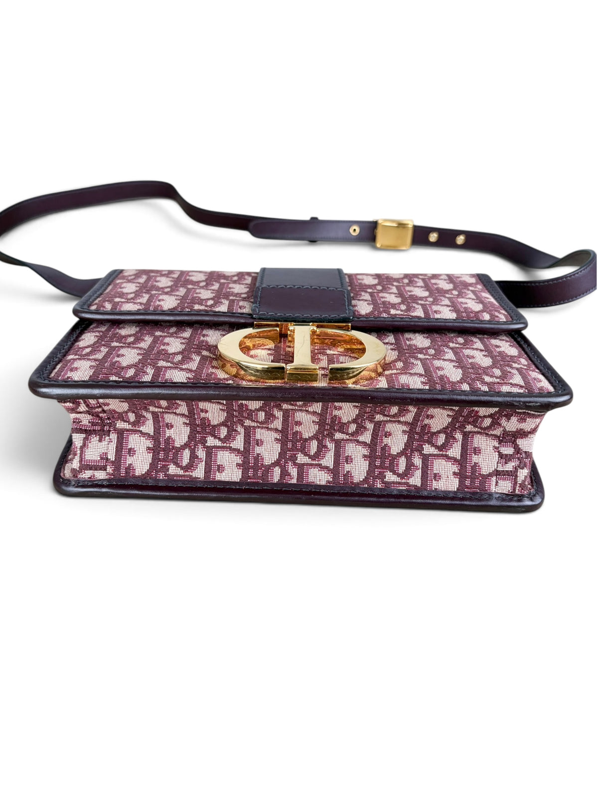 Dior Burgundy Oblique 30 Montaigne Flap