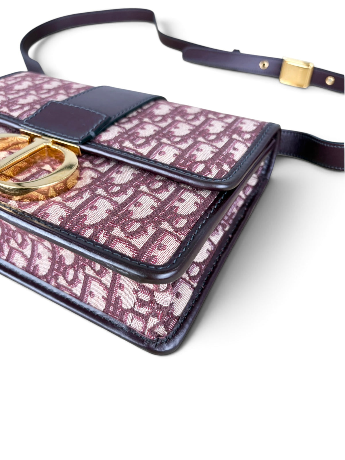Dior Burgundy Oblique 30 Montaigne Flap