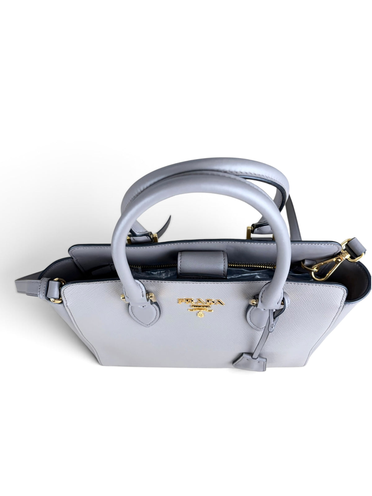 Prada Saffiano Soft Leather Small Top Handle Tote