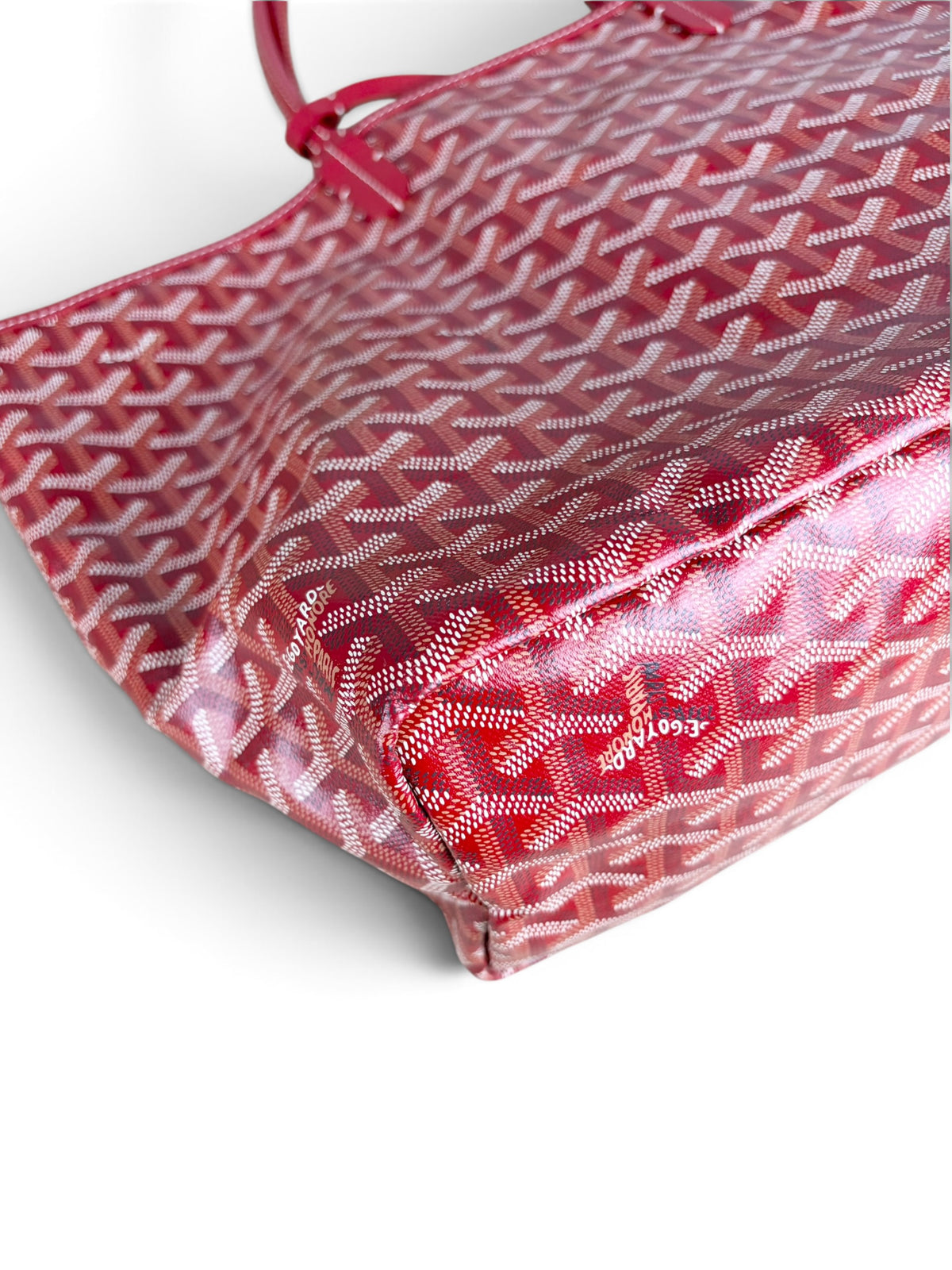 Goyard Red Goyardine Saint Louis Tote PM