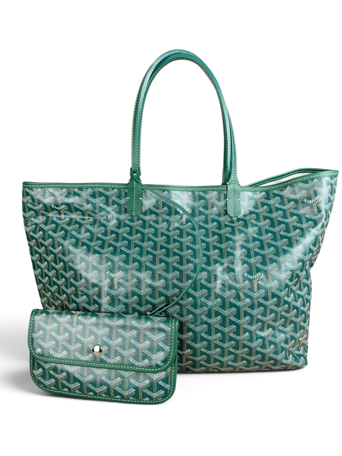 Goyard Green Goyardine Canvas Saint Louis Tote PM