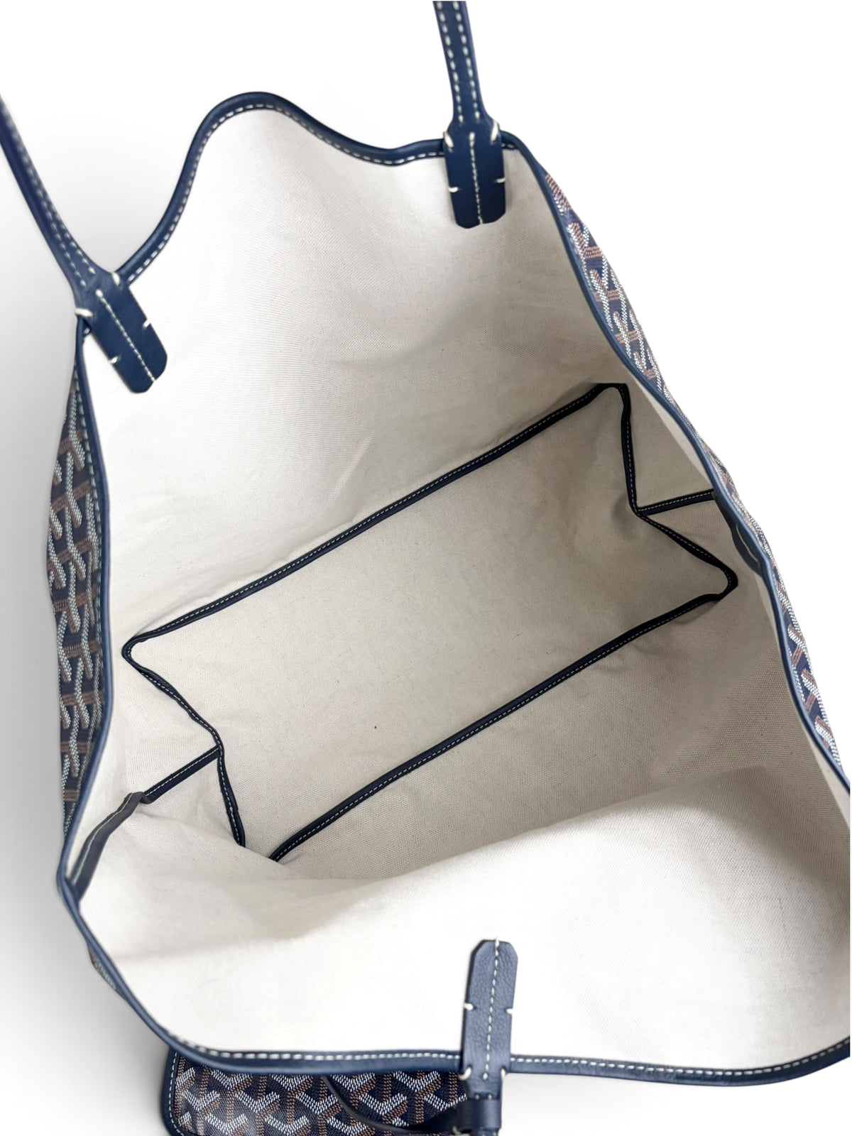 Goyard Navy Goyardine Canvas Saint Louis Tote GM