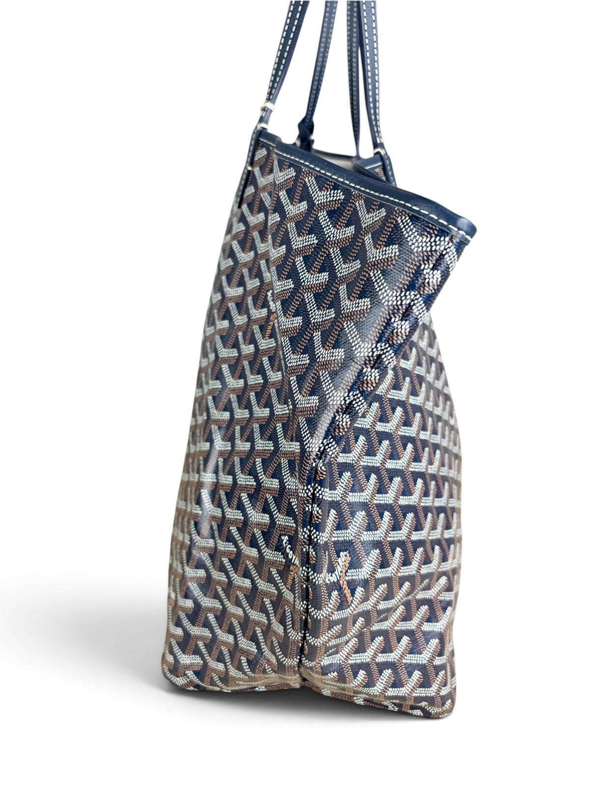 Goyard Navy Goyardine Canvas Saint Louis Tote GM