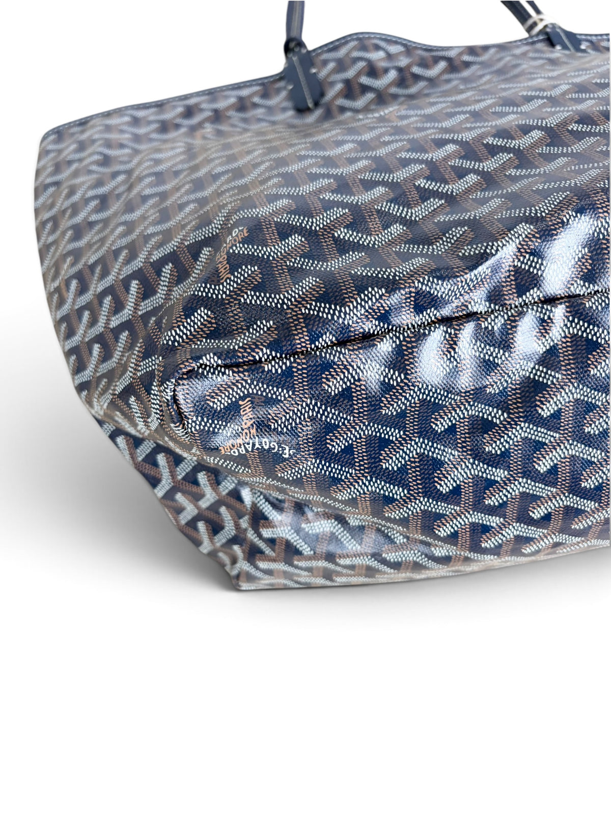 Goyard Navy Goyardine Canvas Saint Louis Tote GM