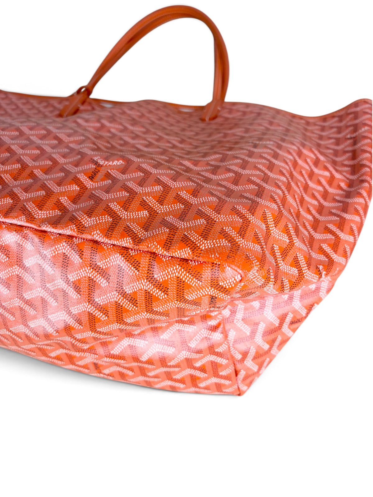 Goyard Orange Goyardine Saint Louis Tote GM