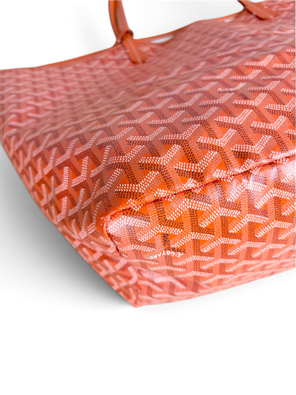 Goyard Orange Goyardine Saint Louis Tote GM