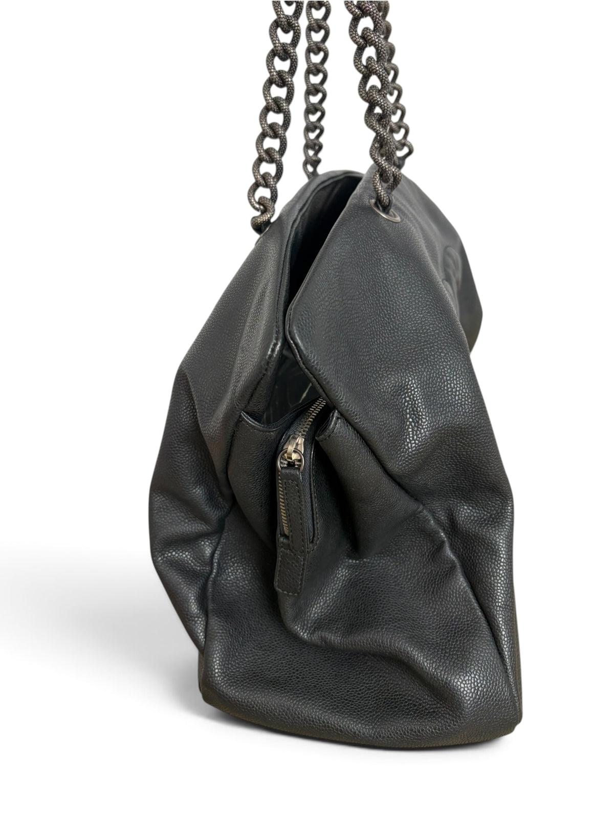 Chanel Dark Grey Caviar 31 Tote Large