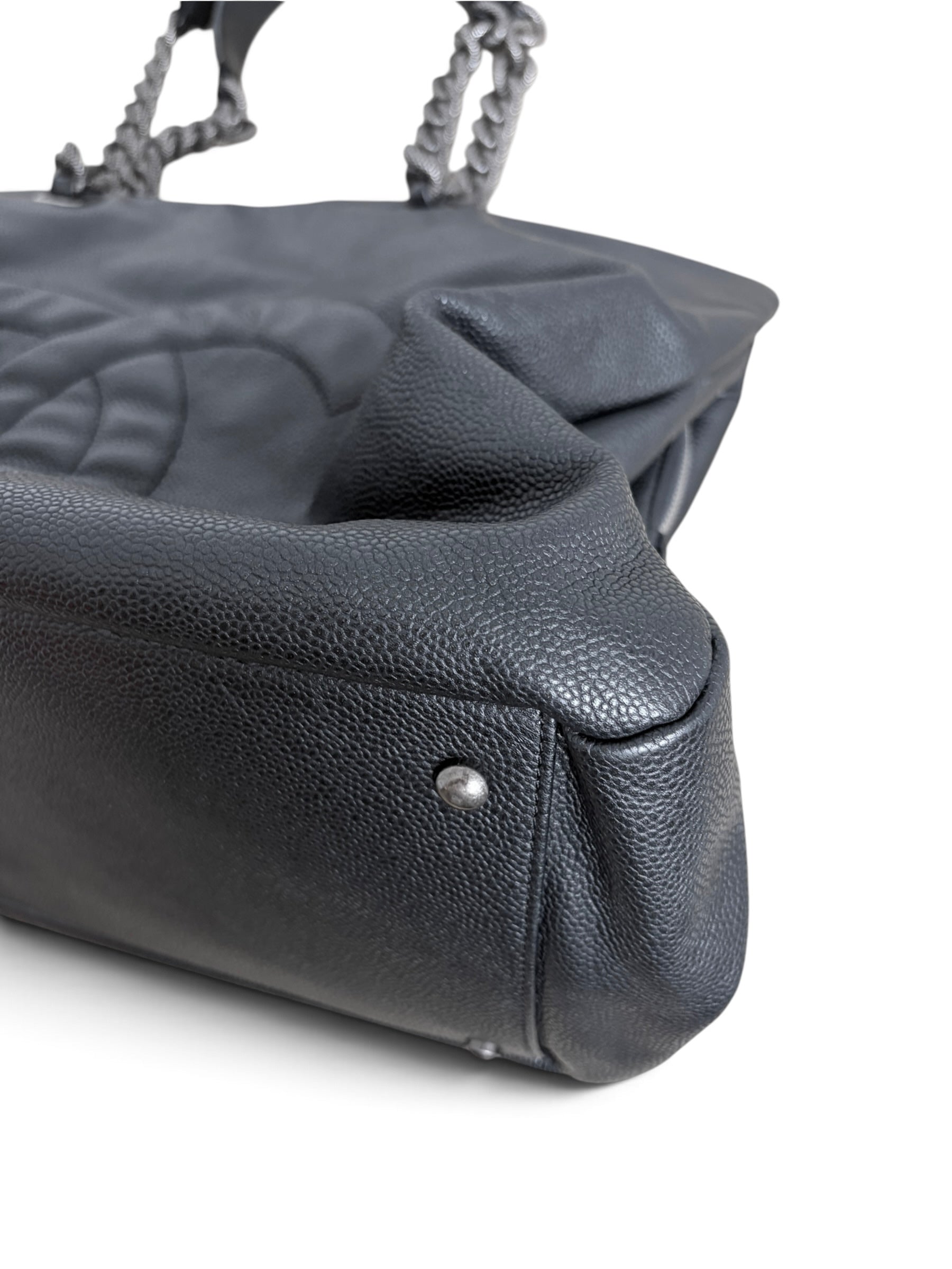 Chanel Dark Grey Caviar 31 Tote Large