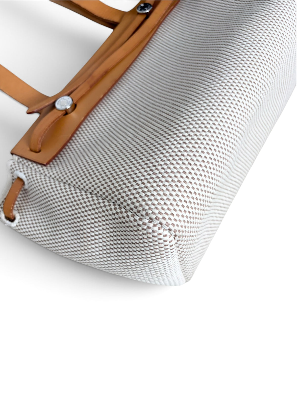 Hermes Vintage Natural Ecru H Vache Hunter Cabas Herbag PM